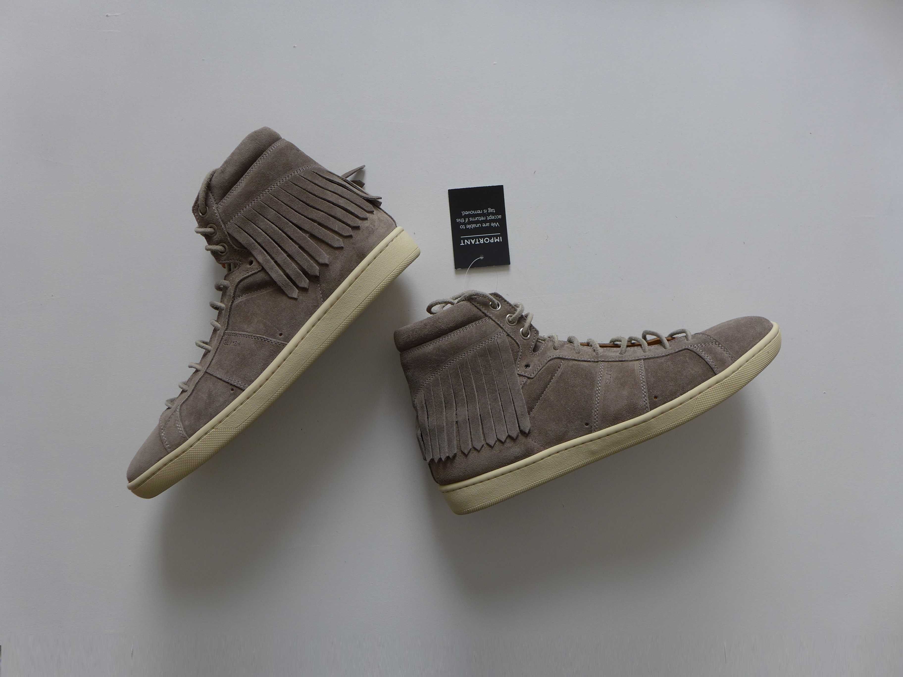 Saint Laurent Paris Saint Laurent SL/18H Sneakers -- Grey Suede Size US 6 / EU 39 - 2 Thumbnail