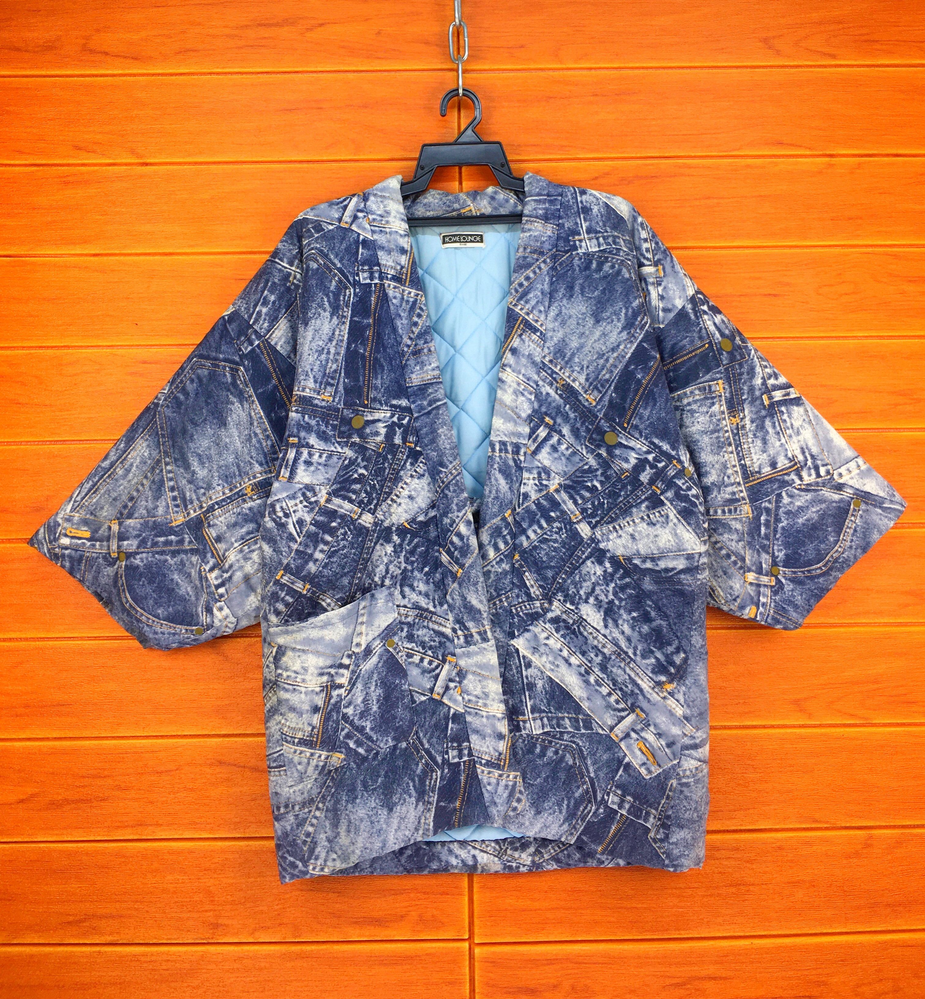 Vintage Vintage Evergreen Saxophone Fullprint Puffer Hanten Kimono Size US M / EU 48-50 / 2 - 4 Thumbnail