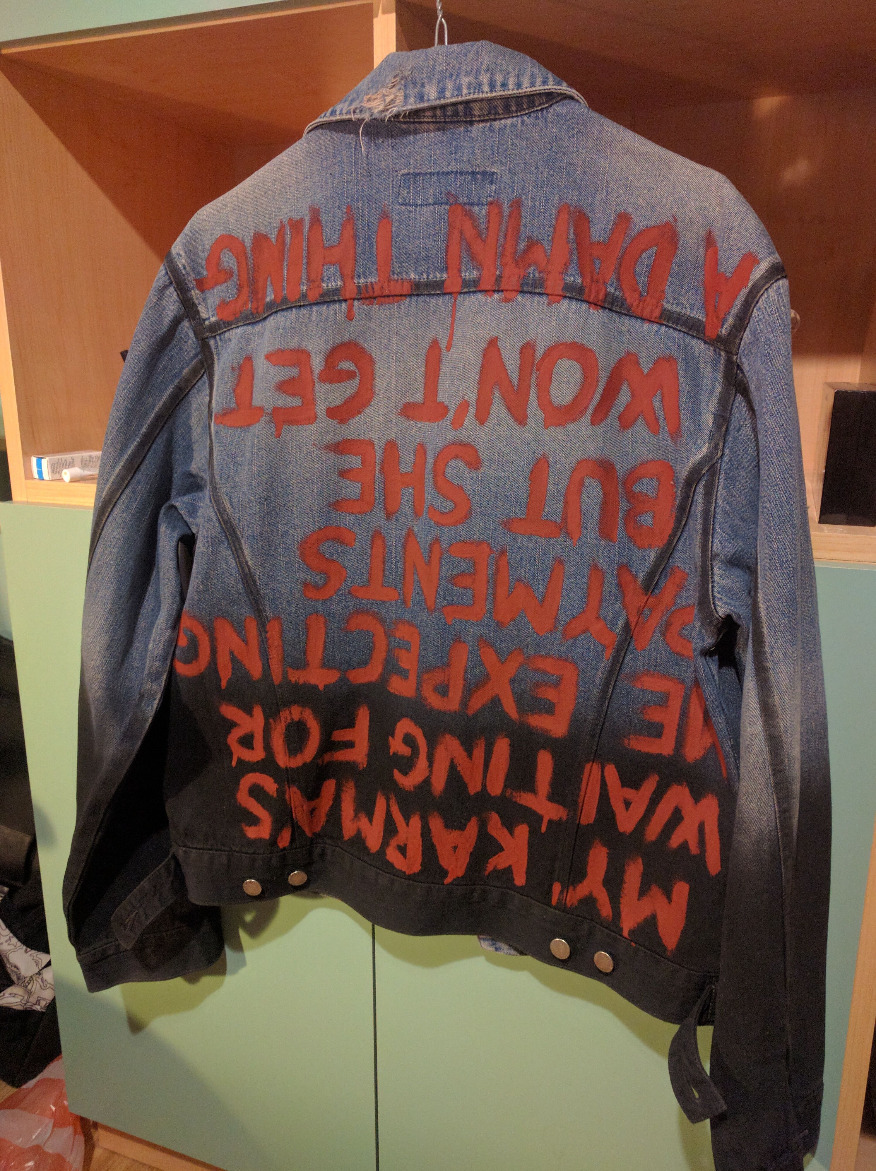 Handmade Hand-painted jacket inspired by ASAP Rocky (all sizes) Size US XXL / EU 58 / 5 - 5 Thumbnail