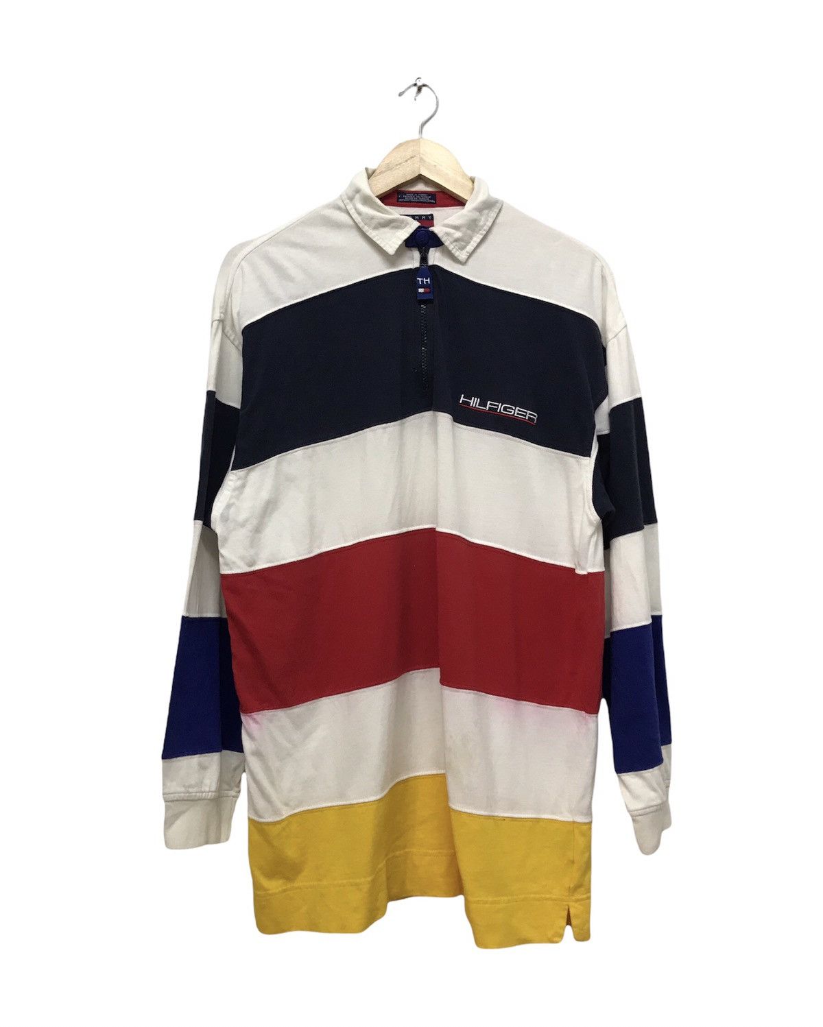 Tommy Hilfiger Vintage Tommy Hilfiger Rugby Long Sleeve Shirt Size US L / EU 52-54 / 3 - 1 Thumbnail