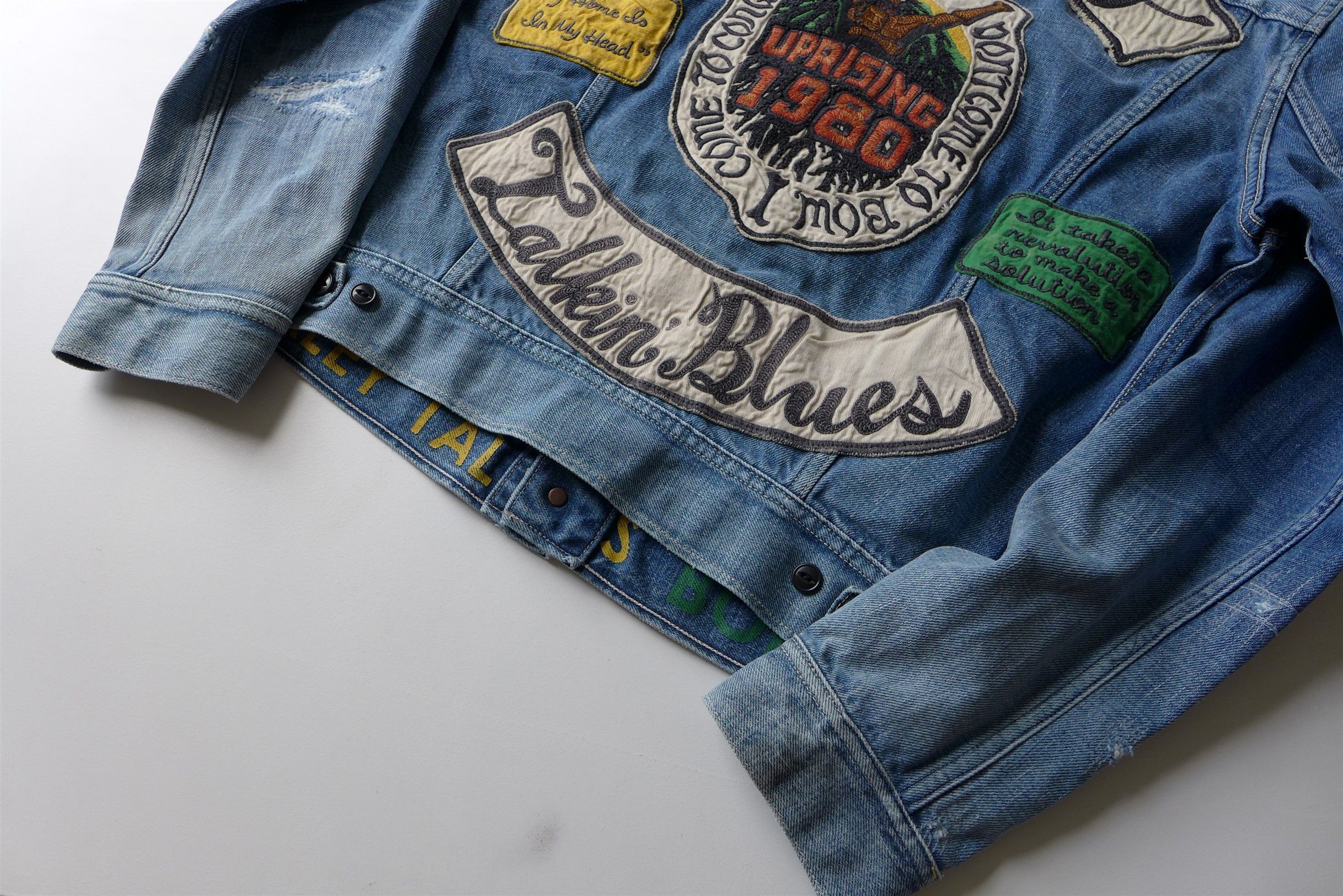 Kapital Kapital Marley Uprising 14oz Blue Denim Jacket Size US M / EU 48-50 / 2 - 10 Thumbnail