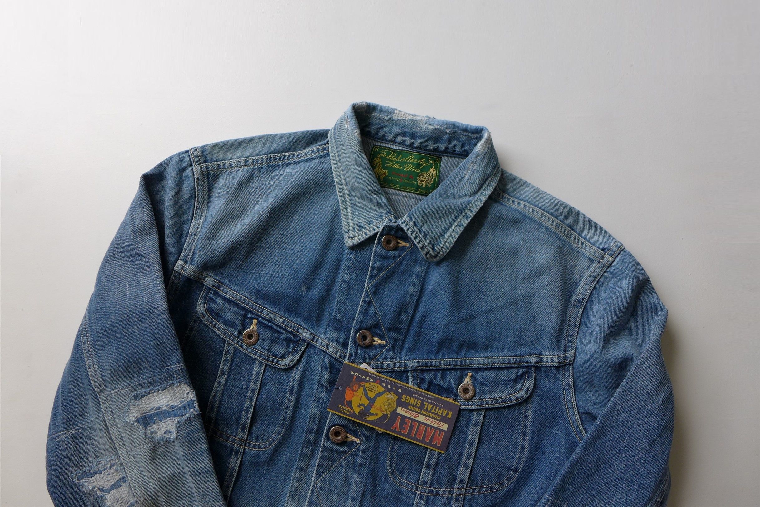 Kapital Kapital Marley Uprising 14oz Blue Denim Jacket Size US M / EU 48-50 / 2 - 4 Thumbnail