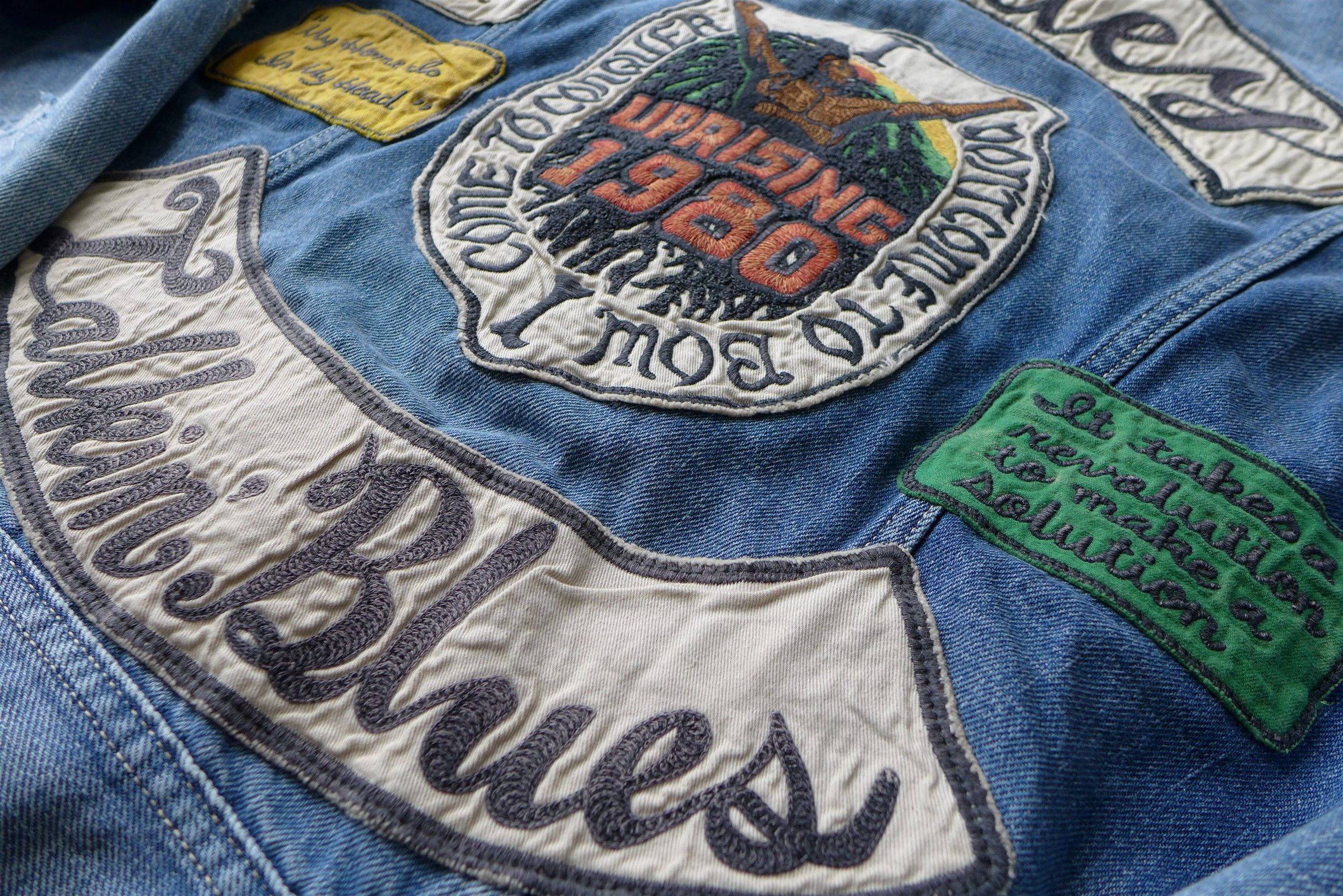 Kapital Kapital Marley Uprising 14oz Blue Denim Jacket Size US M / EU 48-50 / 2 - 11 Thumbnail