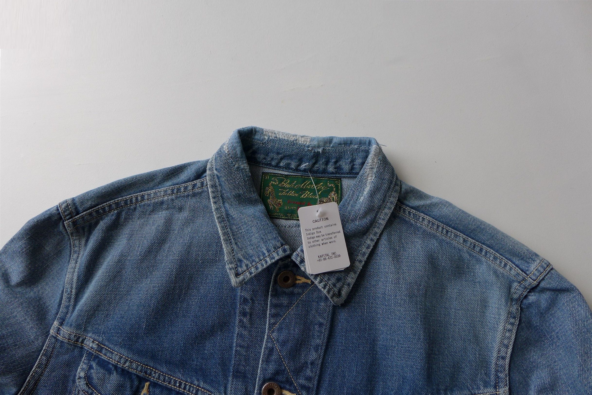 Kapital Kapital Marley Uprising 14oz Blue Denim Jacket Size US S / EU 44-46 / 1 - 4 Thumbnail