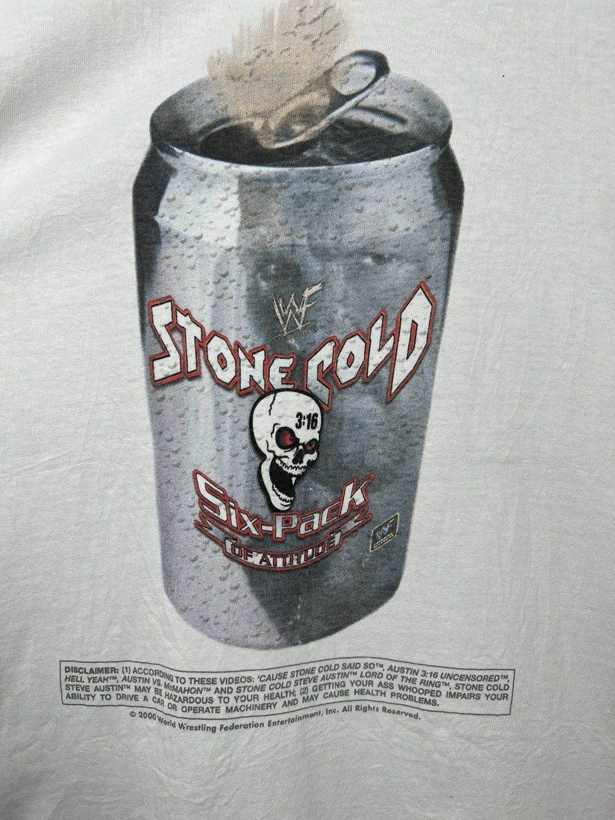 Vintage × WWE Vintage Wwe Wwf Stone Cold Six-Pack of Attitude 2000 Shirt Size US XL / EU 56 / 4 - 2 Thumbnail