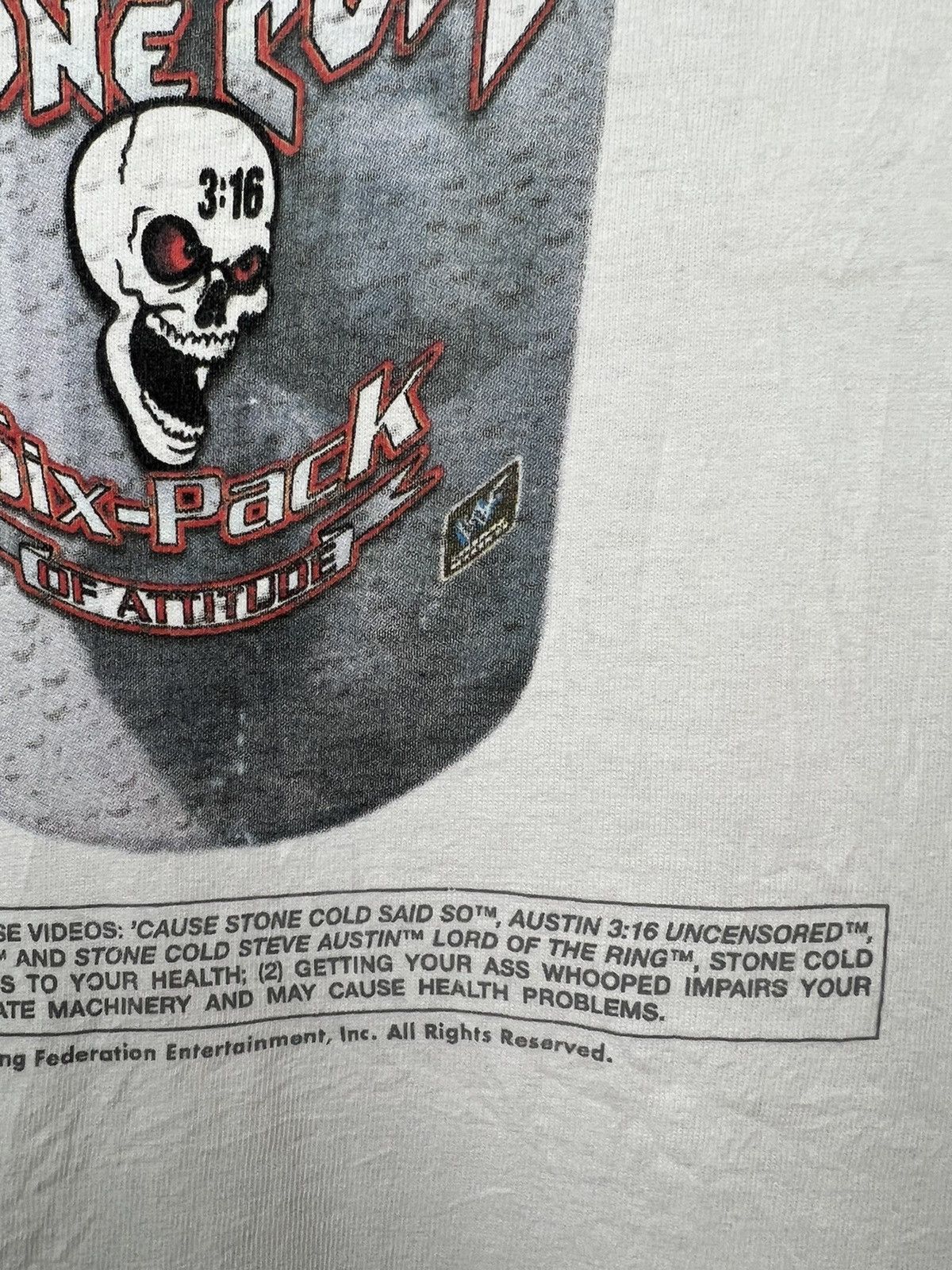 Vintage × WWE Vintage Wwe Wwf Stone Cold Six-Pack of Attitude 2000 Shirt Size US XL / EU 56 / 4 - 5 Thumbnail
