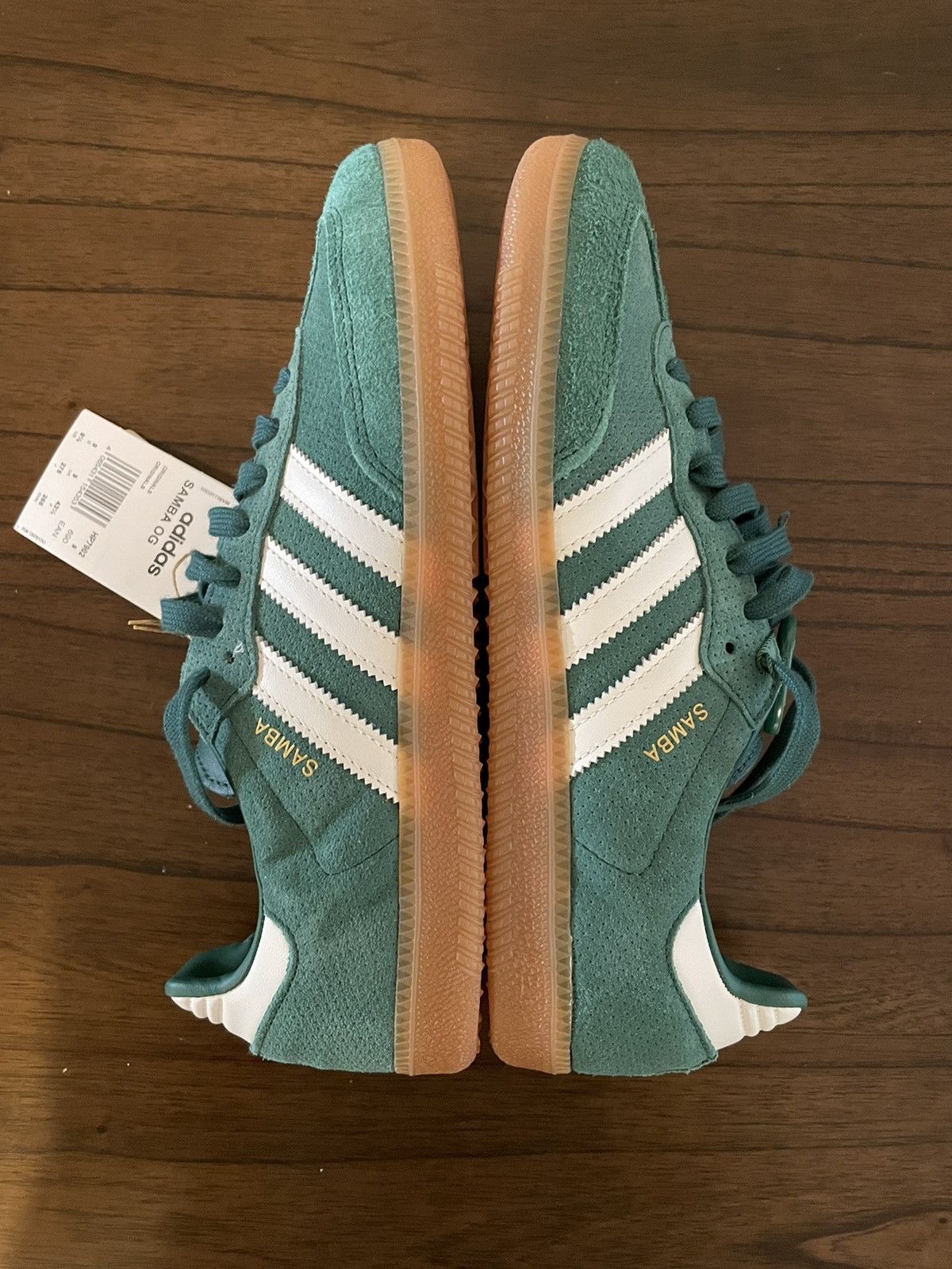 image of Adidas Samba OG 9.5 Shoes in Green, Men's