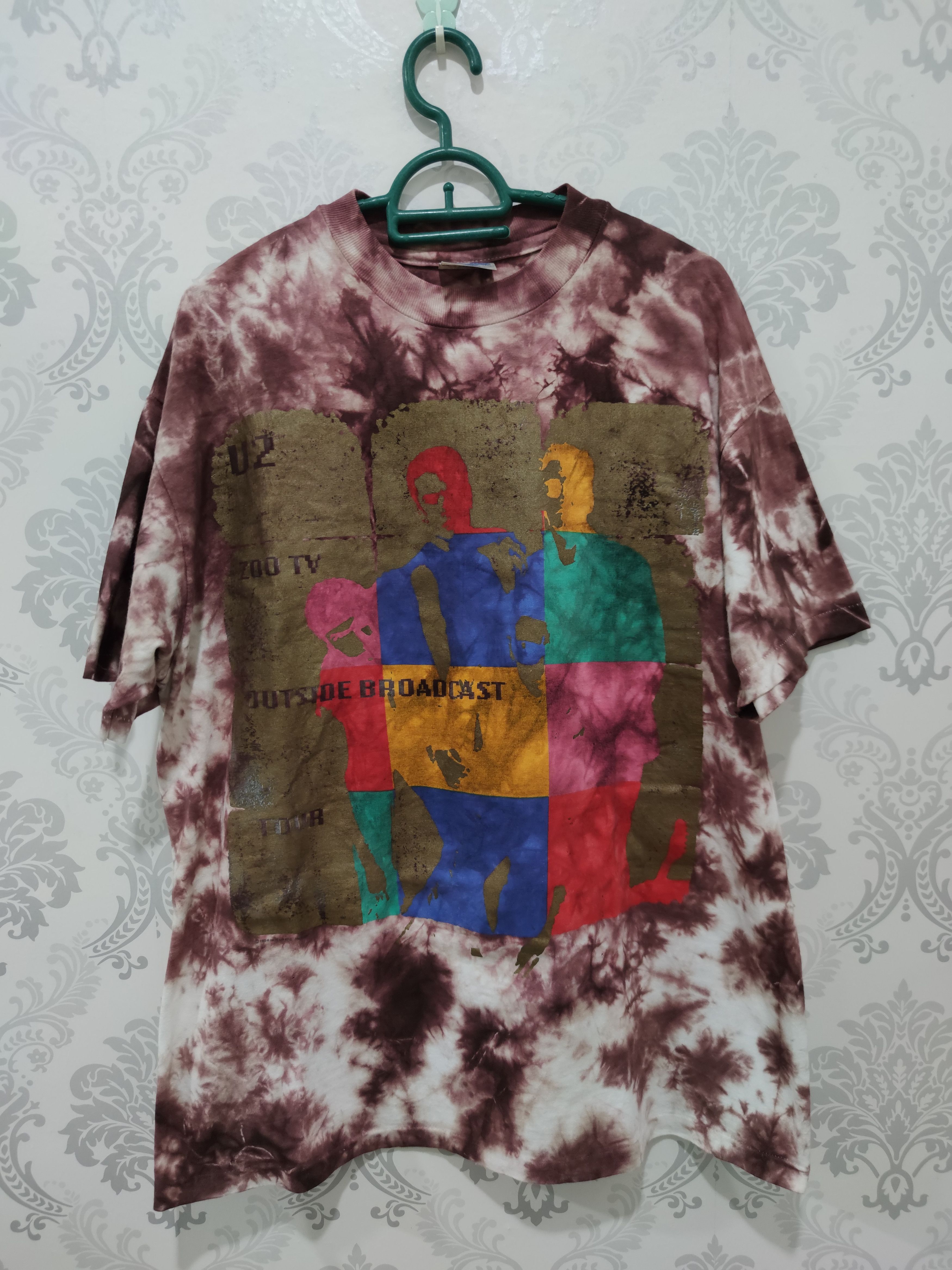 Vintage Rare!! Vintage 1992 U2 Zoo TV Tour Tie Dye Shirt Size US L / EU 52-54 / 3 - 1 Thumbnail