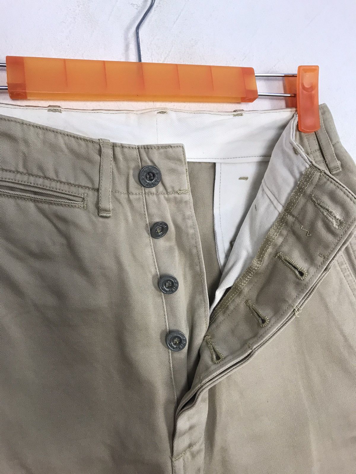 image of Vintage Military Uniform Pant Tactical U.s Army Buttonfly in Beige, Men's (Size 26)