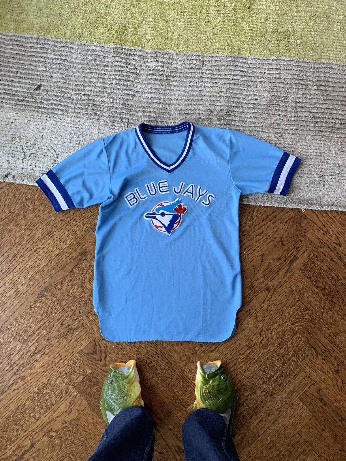 MLB × Vintage 1980s Toronto Blue Jays Powder Blue Baseball Jersey Vintage Size US M / EU 48-50 / 2 - 2 Thumbnail