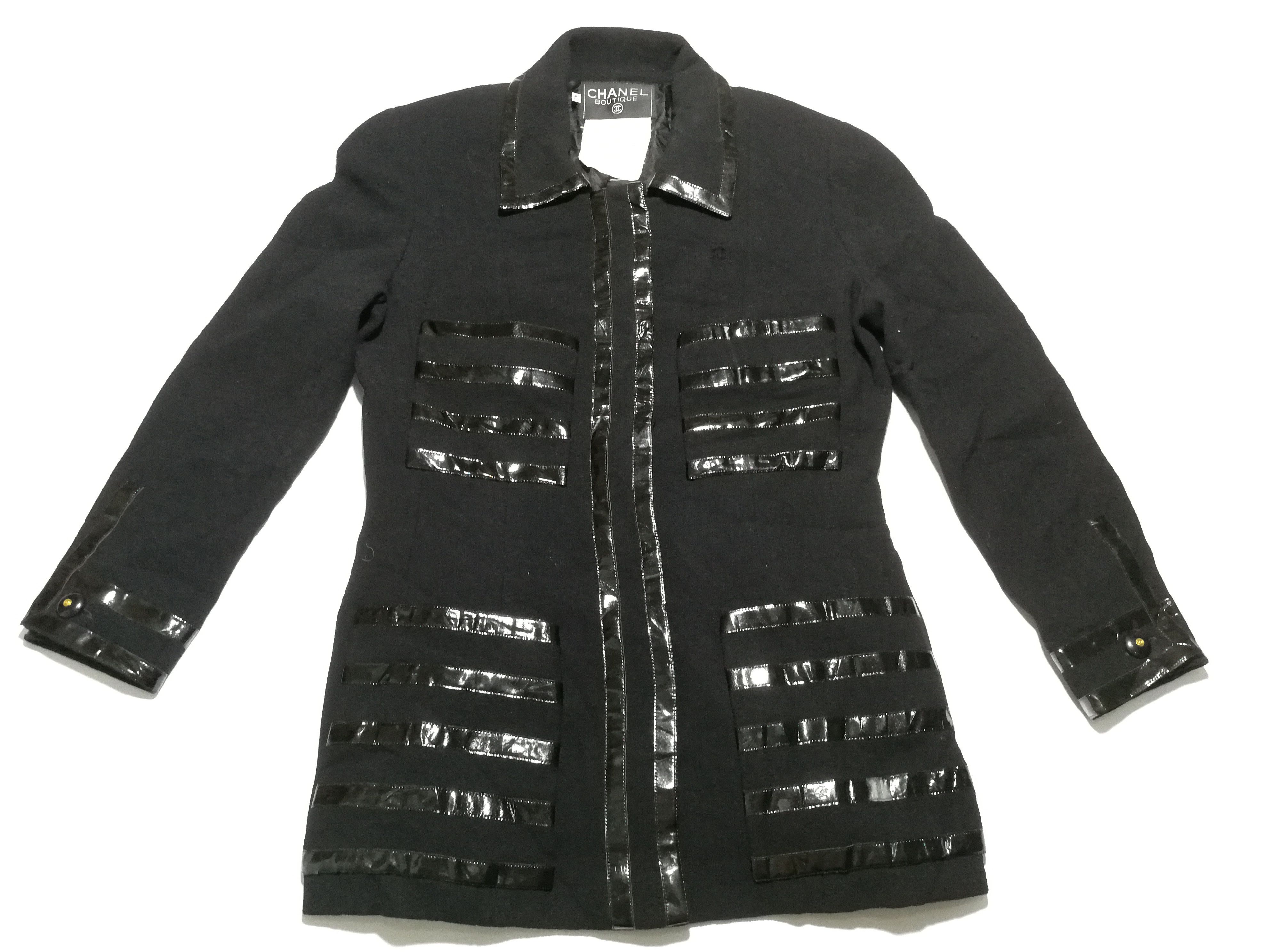 Chanel Chanel Boutique France Black Parade Jacket Fits S M Size M / US 6-8 / IT 42-44 - 1 Thumbnail