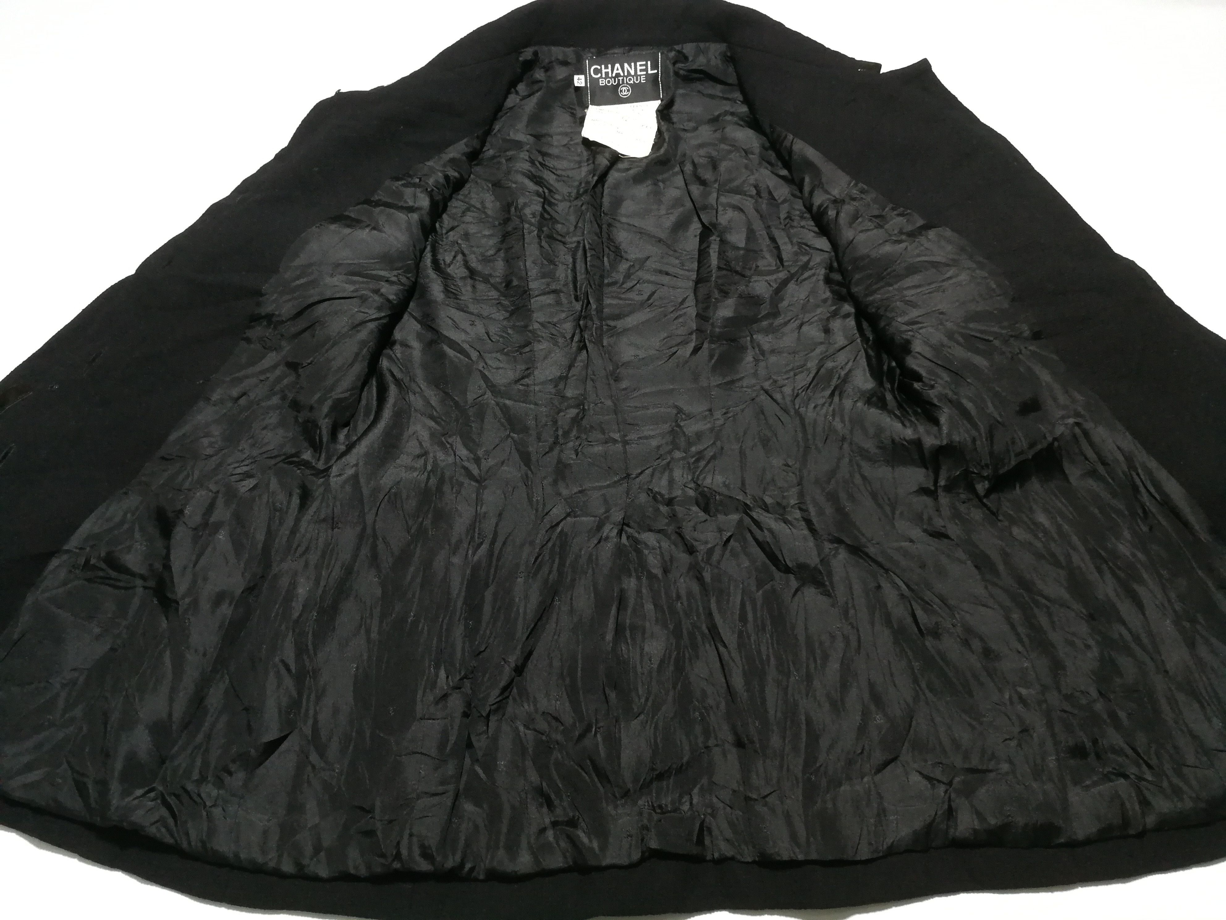 Chanel Chanel Boutique France Black Parade Jacket Fits S M Size M / US 6-8 / IT 42-44 - 3 Thumbnail