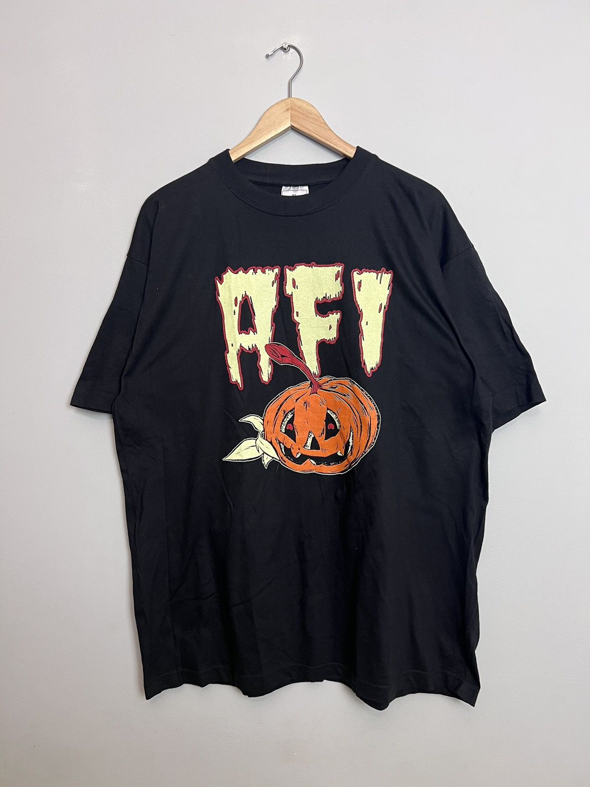 image of Band Tees x Rock T Shirt Vintage 90's Afi A Fire Inside Late 90's Shirt Punk Rock Band in Black (Si