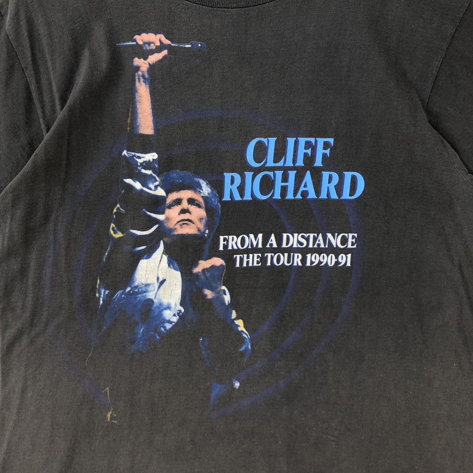 Vintage Cliff Richard Tour Concert Promo Rock T Shirt Size US L / EU 52-54 / 3 - 2 Thumbnail
