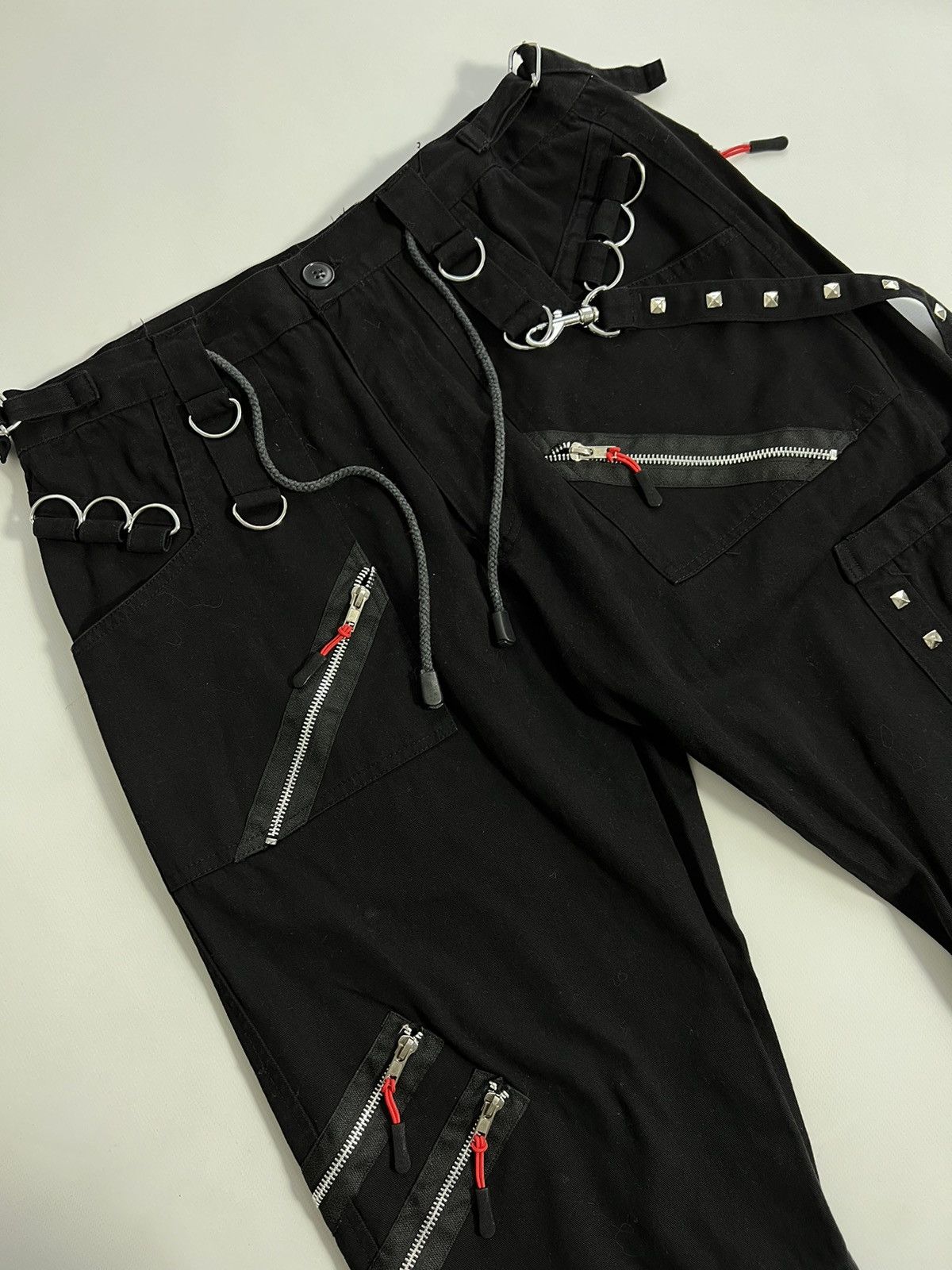 Vintage RAVE RAVER BAGGY ZIPPER PANT BONDAGE ANARCHY Size US 34 / EU 50 - 4 Thumbnail