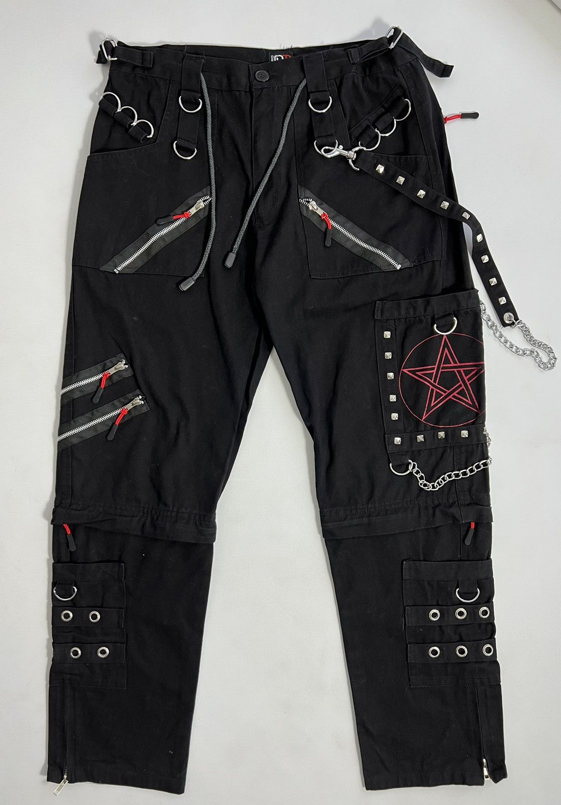 Vintage RAVE RAVER BAGGY ZIPPER PANT BONDAGE ANARCHY Size US 34 / EU 50 - 1 Thumbnail