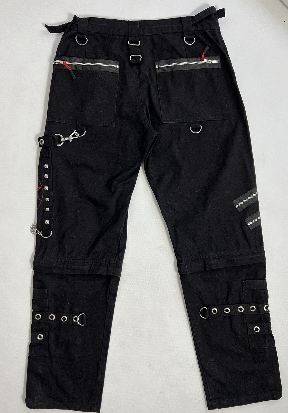 Vintage RAVE RAVER BAGGY ZIPPER PANT BONDAGE ANARCHY Size US 34 / EU 50 - 2 Thumbnail