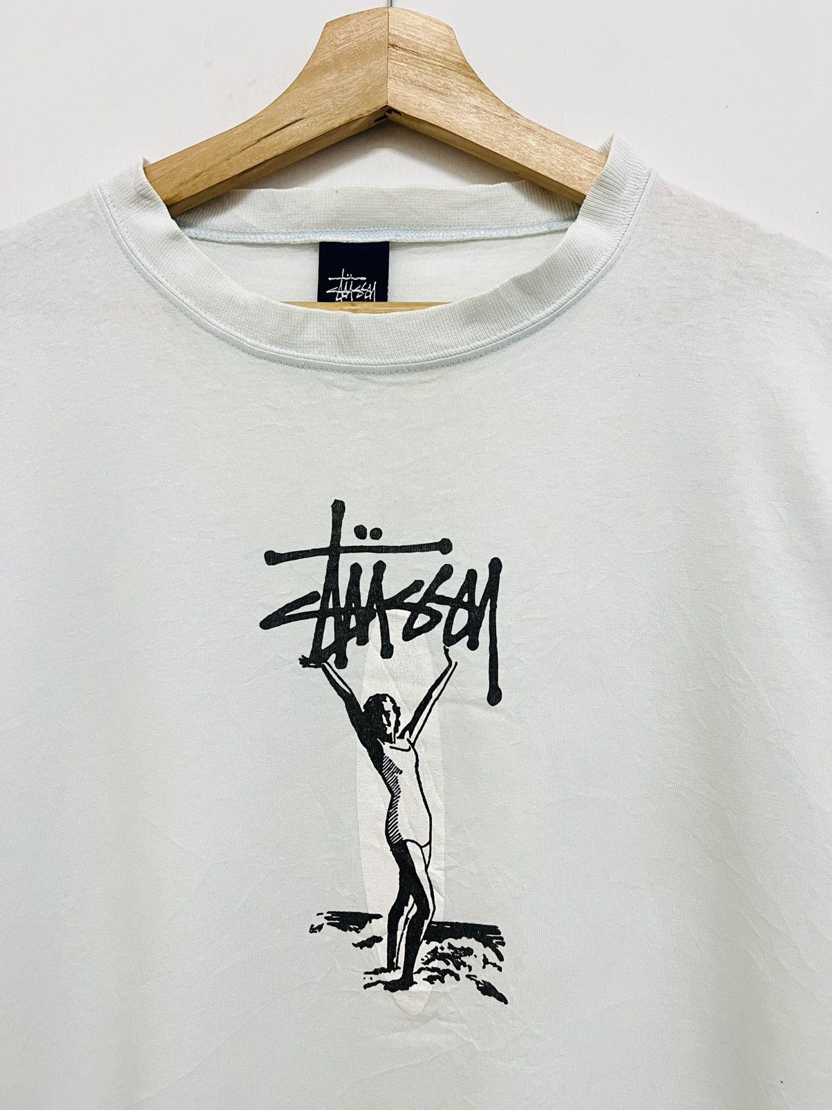 Stussy × Vintage Vintage 90s Stussy Marilyn Monroe Surf Tee Size US L / EU 52-54 / 3 - 3 Thumbnail