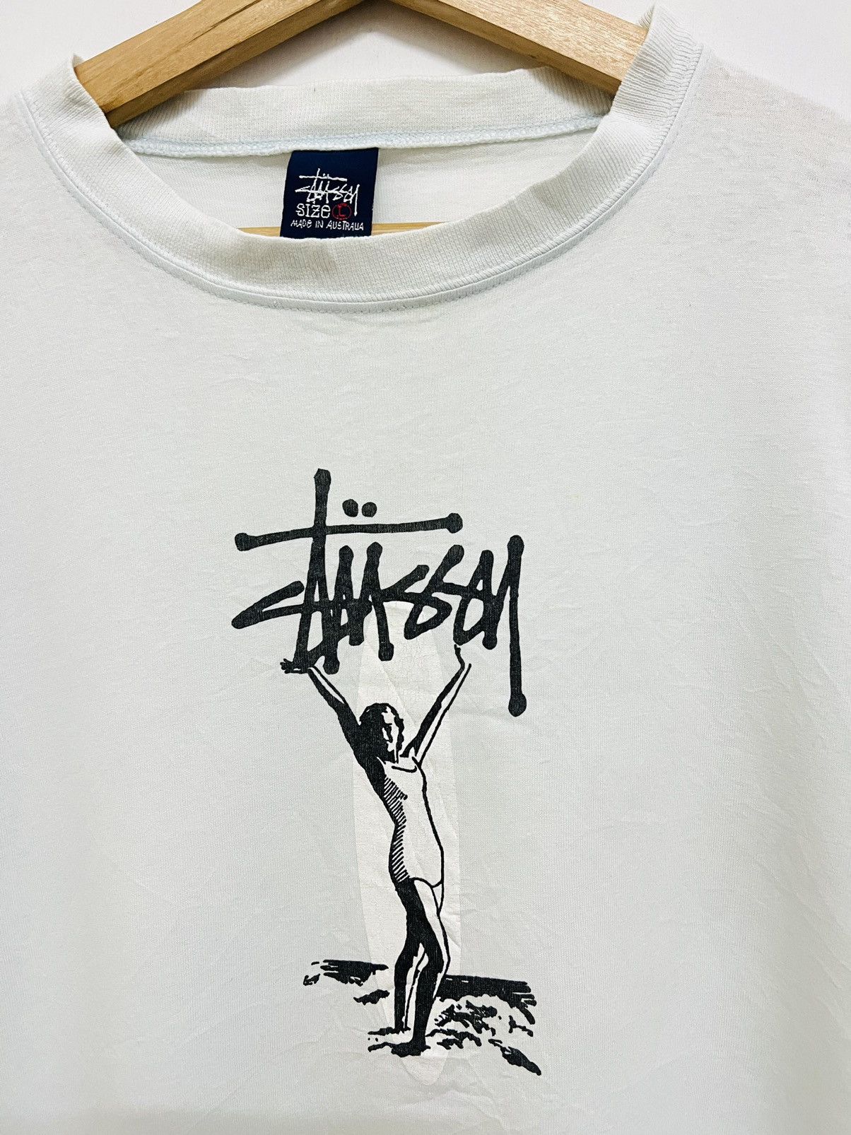 Stussy × Vintage Vintage 90s Stussy Marilyn Monroe Surf Tee Size US L / EU 52-54 / 3 - 5 Thumbnail