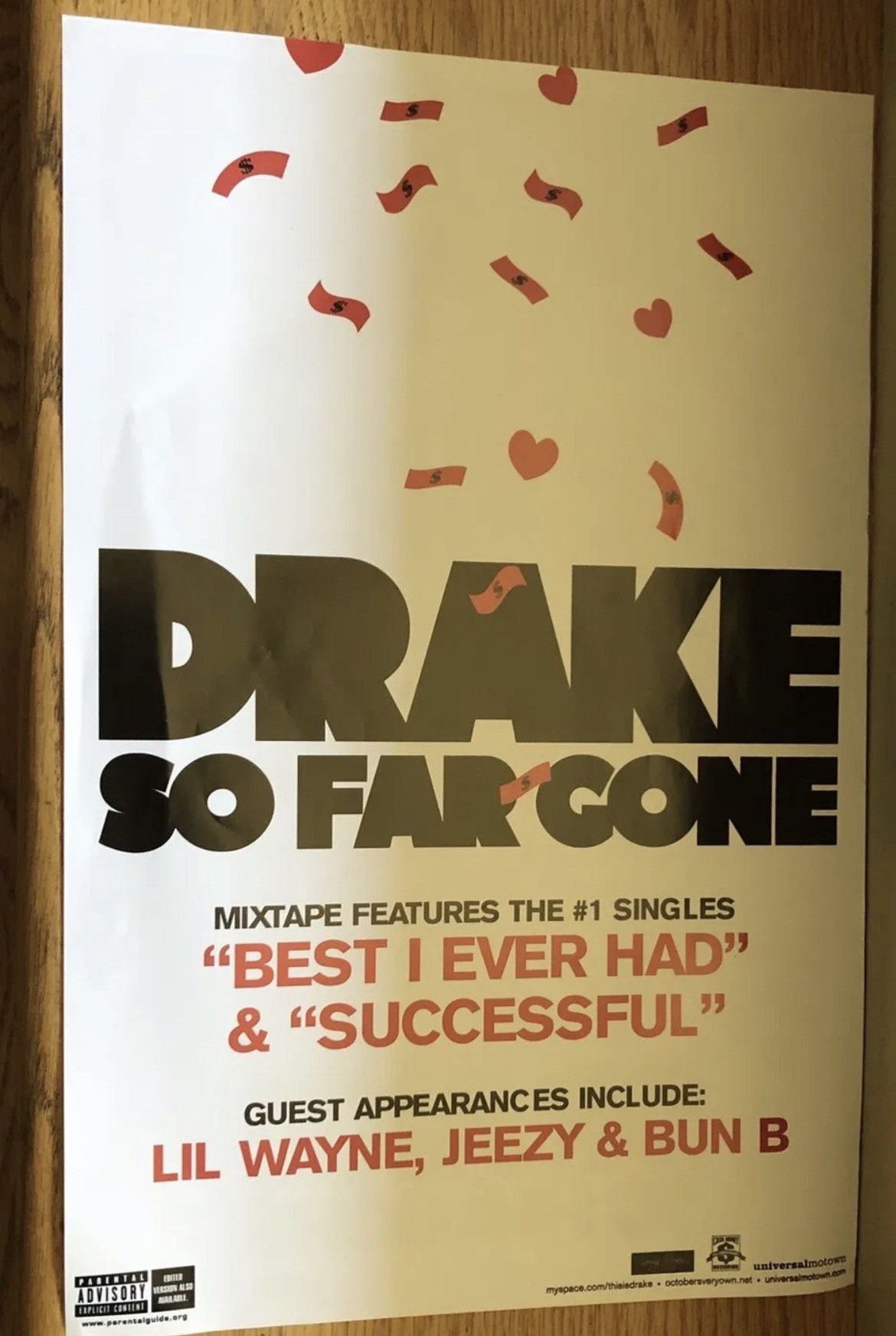 Drake Rare✨ 2009 Promo So Far Gone Drake OVO Poster Size ONE SIZE - 3 Thumbnail