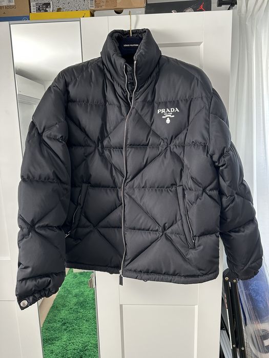 Prada Re-nylon Down Jacket in Black