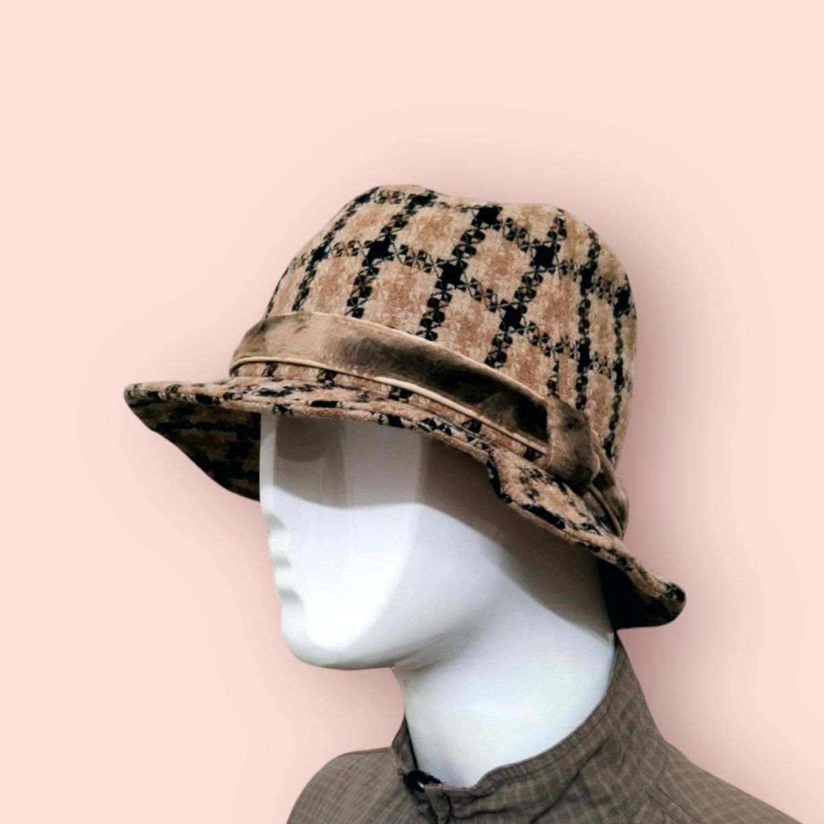 ADDICT × Designer × Vintage VINTAGE MIX BLEND FABRIC PLAID HAT Size ONE SIZE - 1 Thumbnail