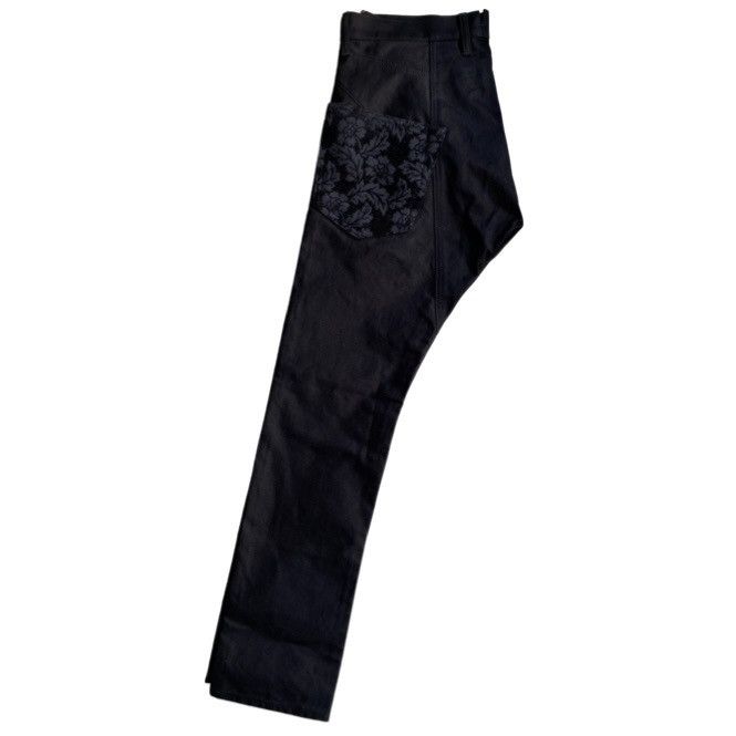 Comme des Garcons FW21 Floral Jacquard Back Pockets Taped Pants Size US 32 / EU 48 - 2 Thumbnail