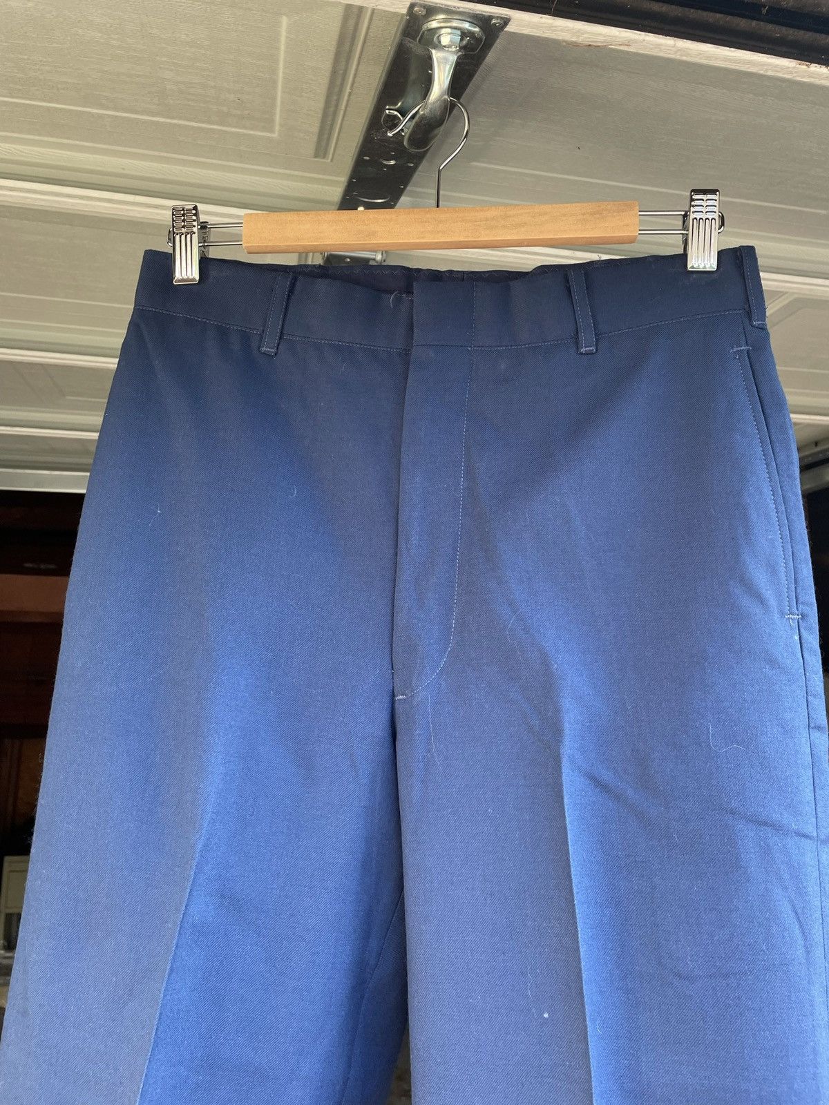 Vintage 90s Wool Trousers Pleat Boxy Wide High Rise Size US 30 / EU 46 - 2 Thumbnail