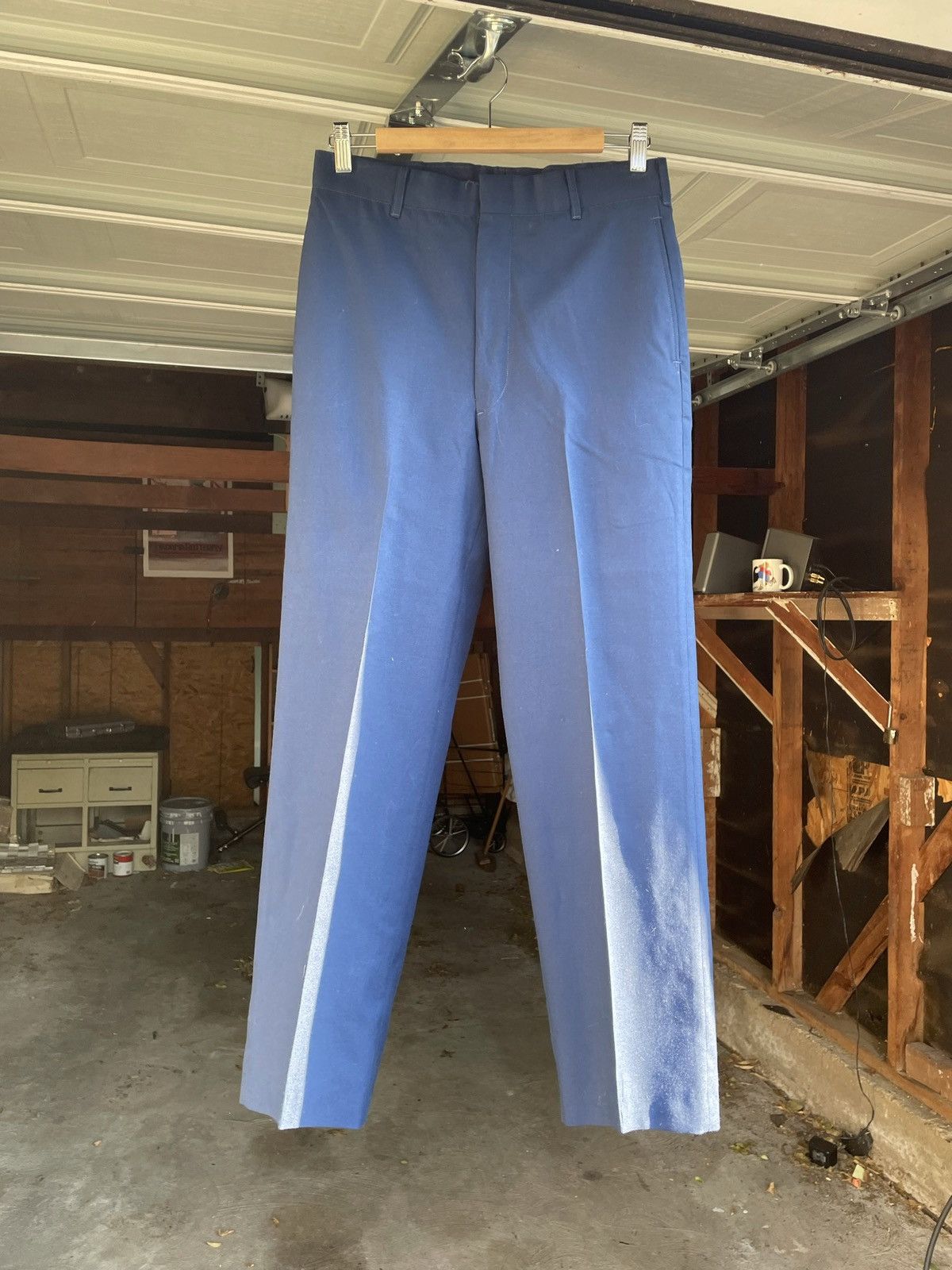 Vintage 90s Wool Trousers Pleat Boxy Wide High Rise Size US 30 / EU 46 - 1 Thumbnail