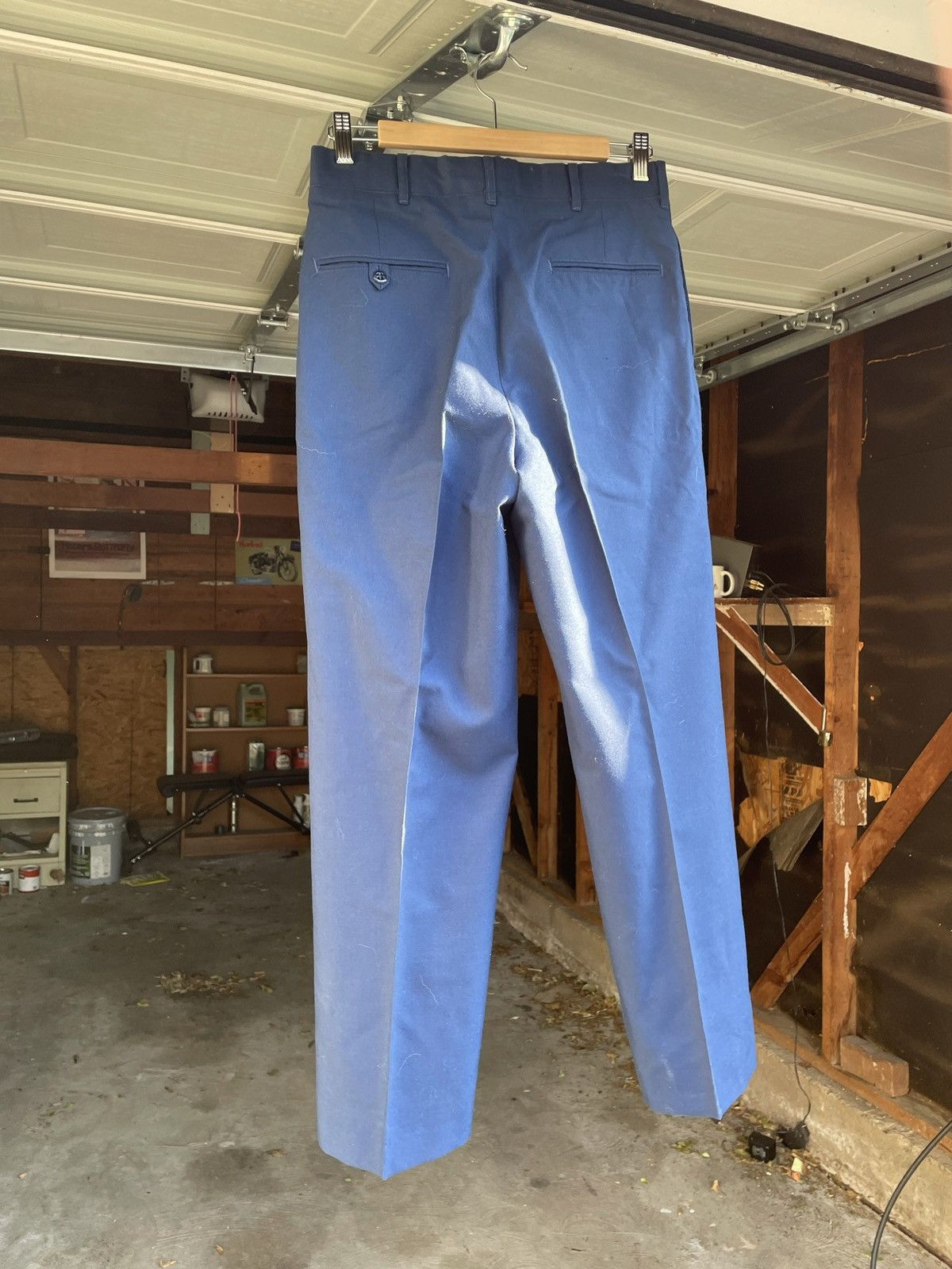 Vintage 90s Wool Trousers Pleat Boxy Wide High Rise Size US 30 / EU 46 - 3 Thumbnail