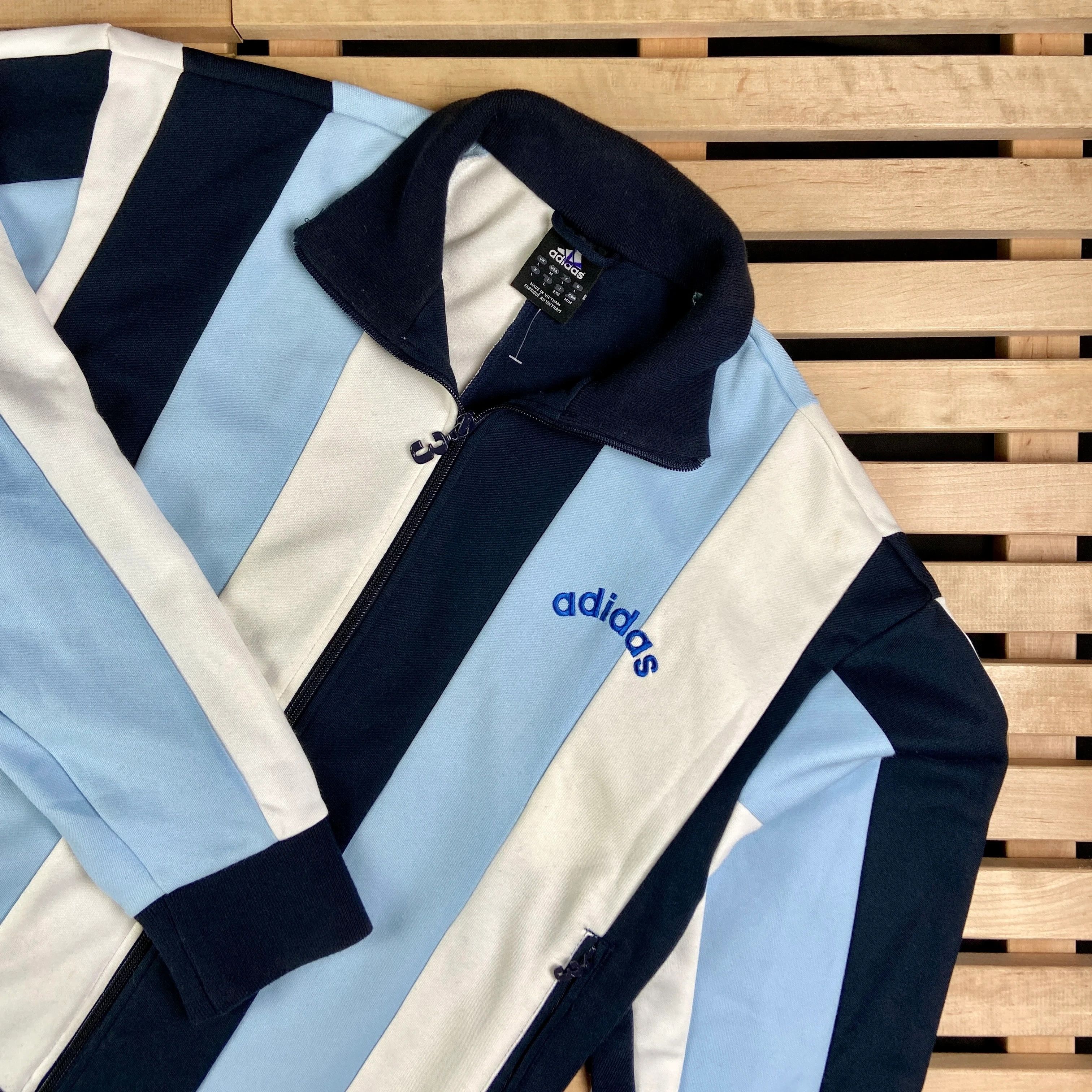 Adidas × Vintage Mens Bomber Top Tracksuit Adidas Vintage Size L Size US L / EU 52-54 / 3 - 2 Thumbnail