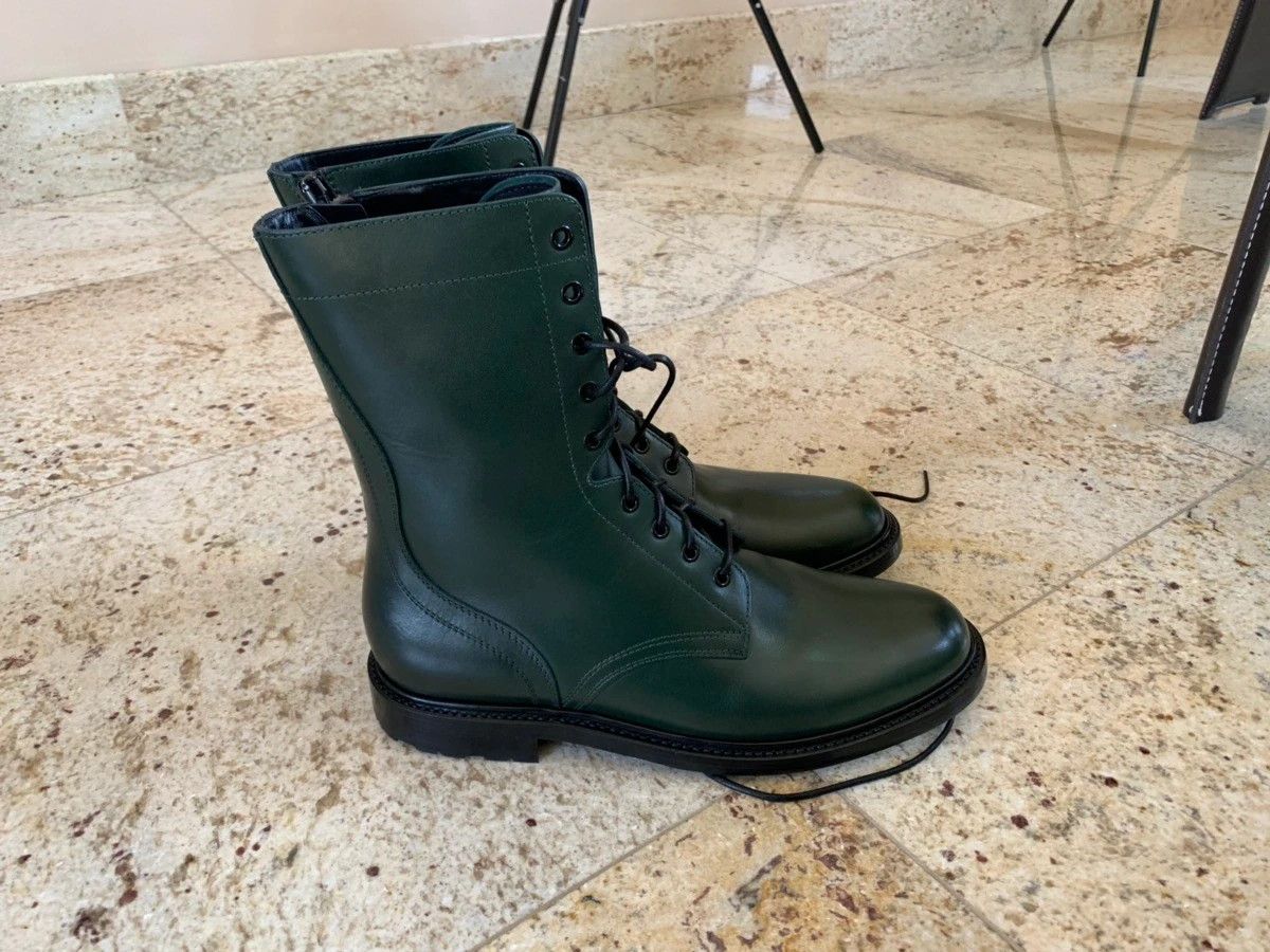 Celine Ranger Zip Boots in Green Size US 7 / EU 40 - 2 Thumbnail