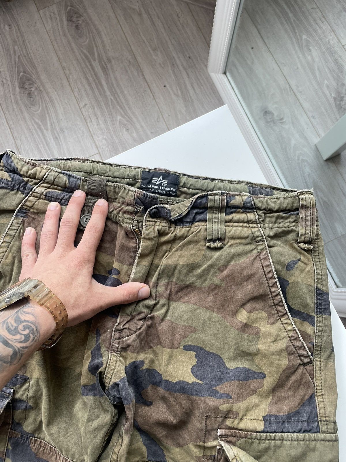 Alpha Industries × Vintage Alpha Industries vintage cargo shorts Size US 32 / EU 48 - 4 Thumbnail