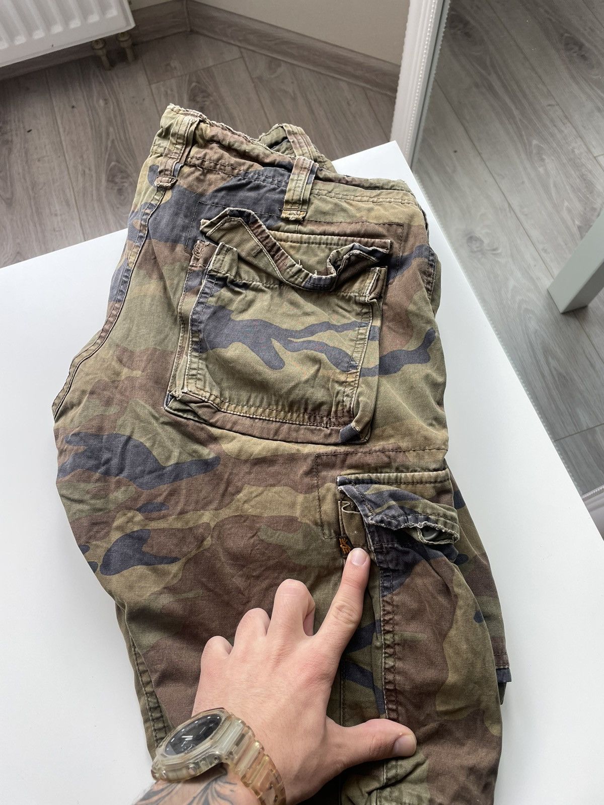 Alpha Industries × Vintage Alpha Industries vintage cargo shorts Size US 32 / EU 48 - 6 Thumbnail