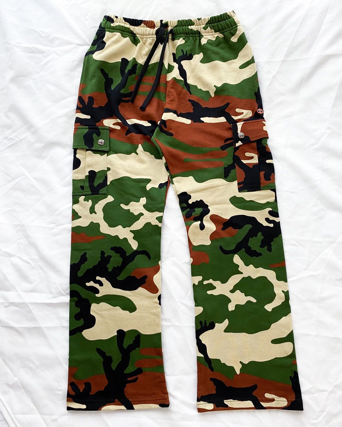 image of Chrome Hearts Matty Boy Camo Cargo Sweatpants, Men's (Size 36)