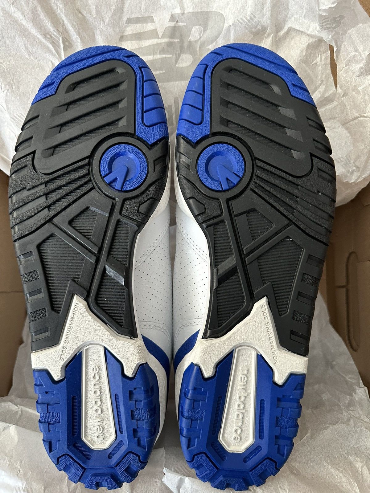 New Balance New Balance 550 White Blue Size US 11 / EU 44 - 5 Thumbnail