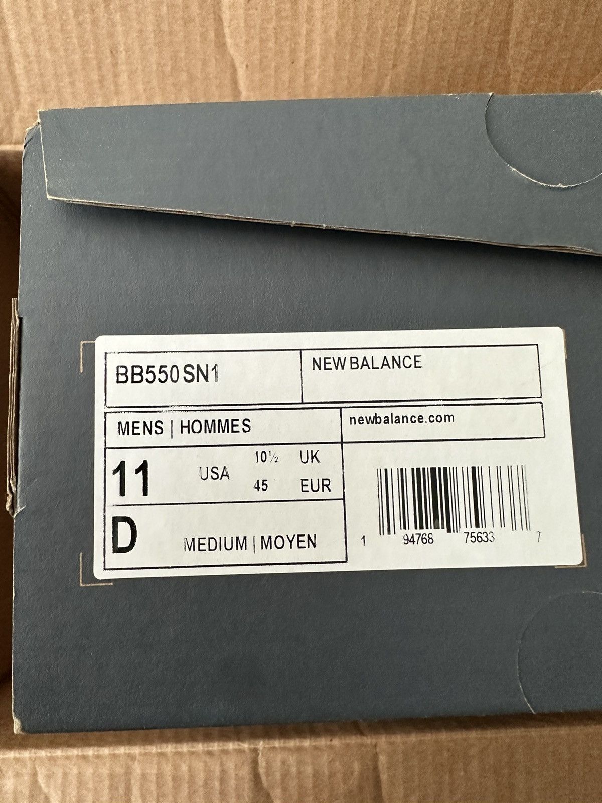 New Balance New Balance 550 White Blue Size US 11 / EU 44 - 7 Thumbnail
