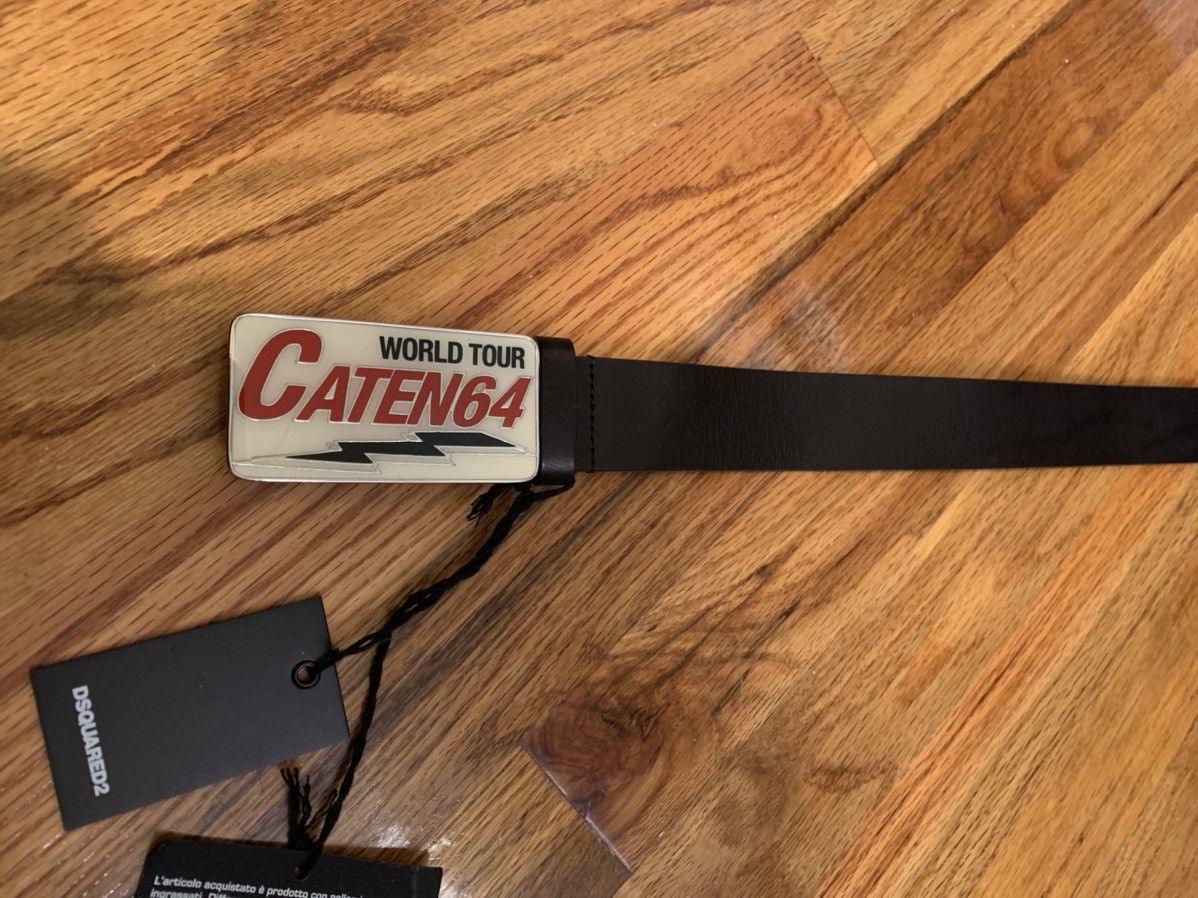 Dsquared2 NWT World Tour Caten 64 leather belt, 100, MI Italy Size 36 - 9 Thumbnail