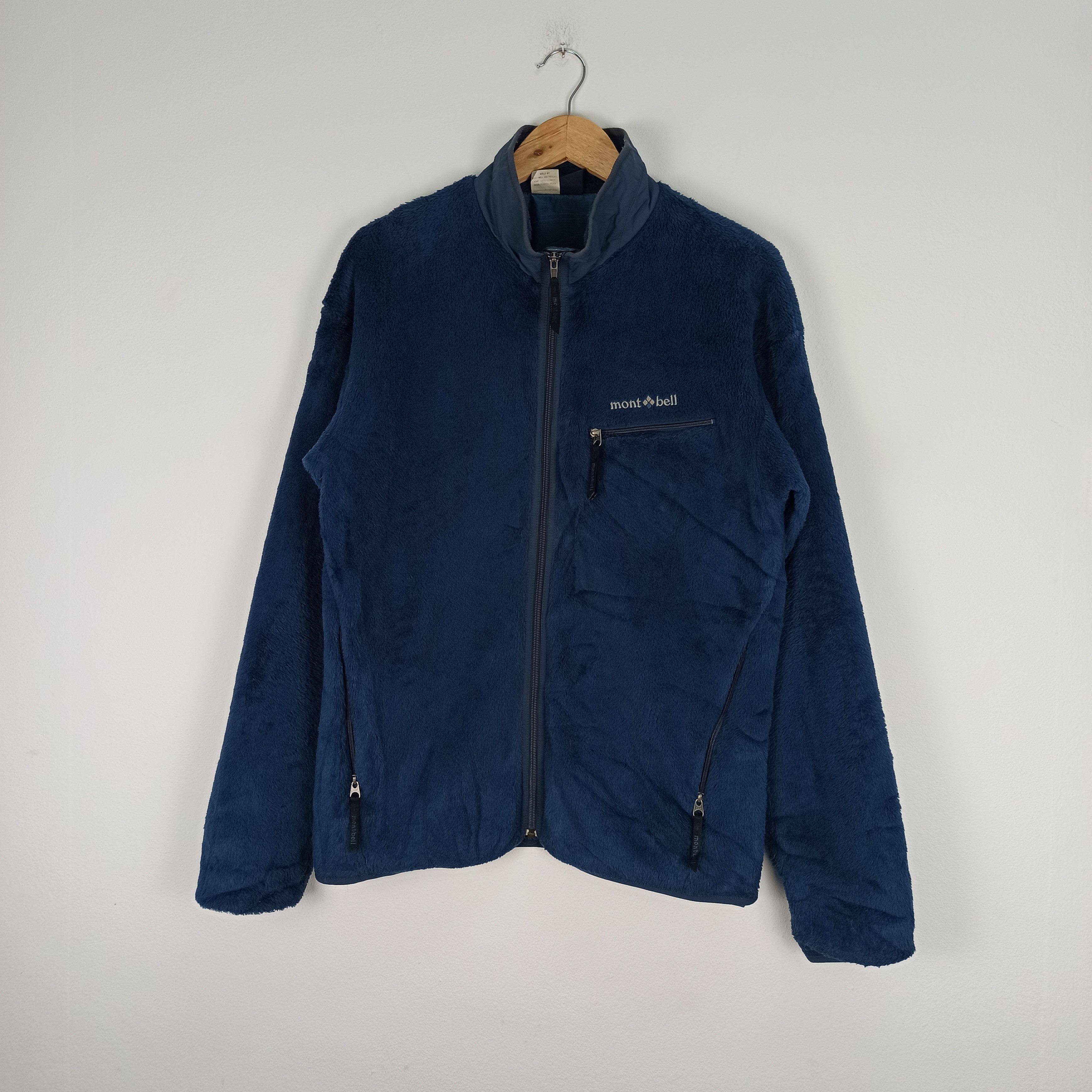 image of Montbell Fleece Jacket Fur Full Zipper in Blue, Men's (Size Medium)