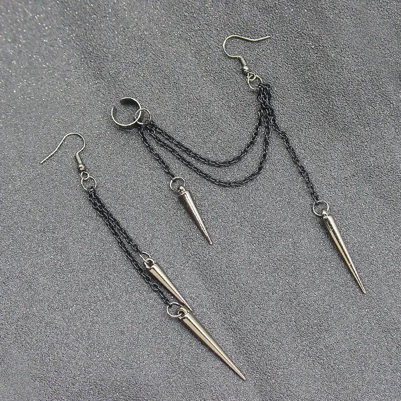Jewelry × Vintage Multilayer Chain Tassel Earrings Size ONE SIZE - 2 Thumbnail
