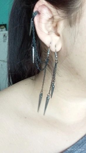 Jewelry × Vintage Multilayer Chain Tassel Earrings Size ONE SIZE - 4 Thumbnail