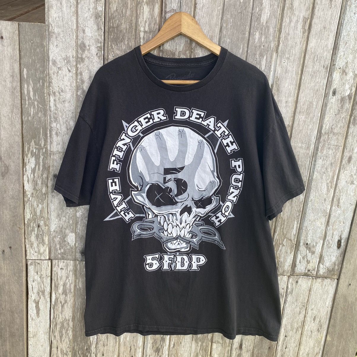 Band Tees Thrashed Faded Vintage Five Finger Death Punch Band ERD TEE Size US XXL / EU 58 / 5 - 1 Thumbnail