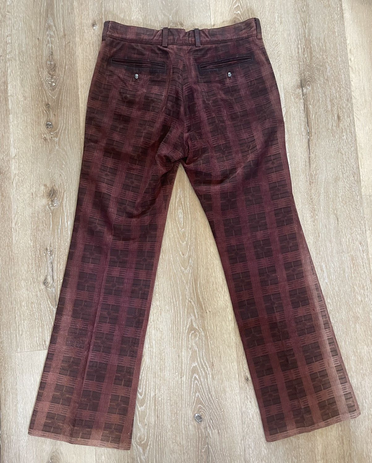 Chrome Hearts SUEDE Leather Vintage Dress Pants Size US 32 / EU 48 - 2 Thumbnail