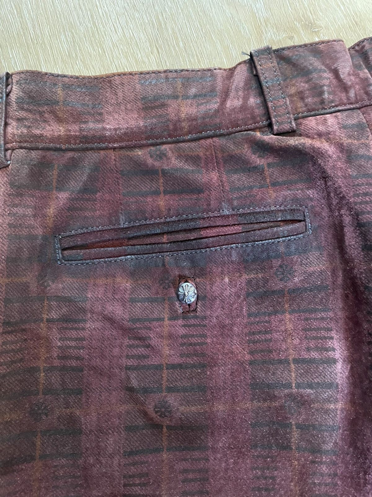 Chrome Hearts SUEDE Leather Vintage Dress Pants Size US 32 / EU 48 - 13 Thumbnail