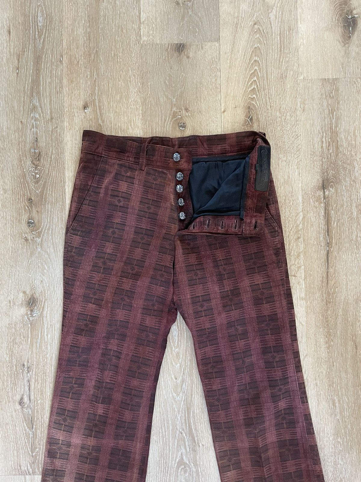 Chrome Hearts SUEDE Leather Vintage Dress Pants Size US 32 / EU 48 - 6 Thumbnail