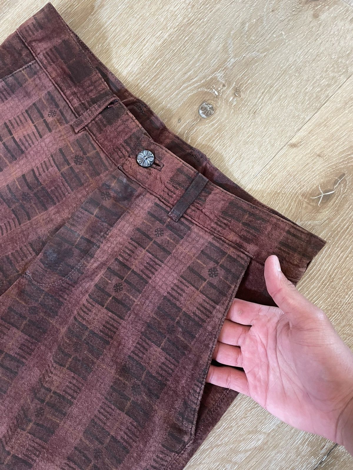 Chrome Hearts SUEDE Leather Vintage Dress Pants Size US 32 / EU 48 - 5 Thumbnail
