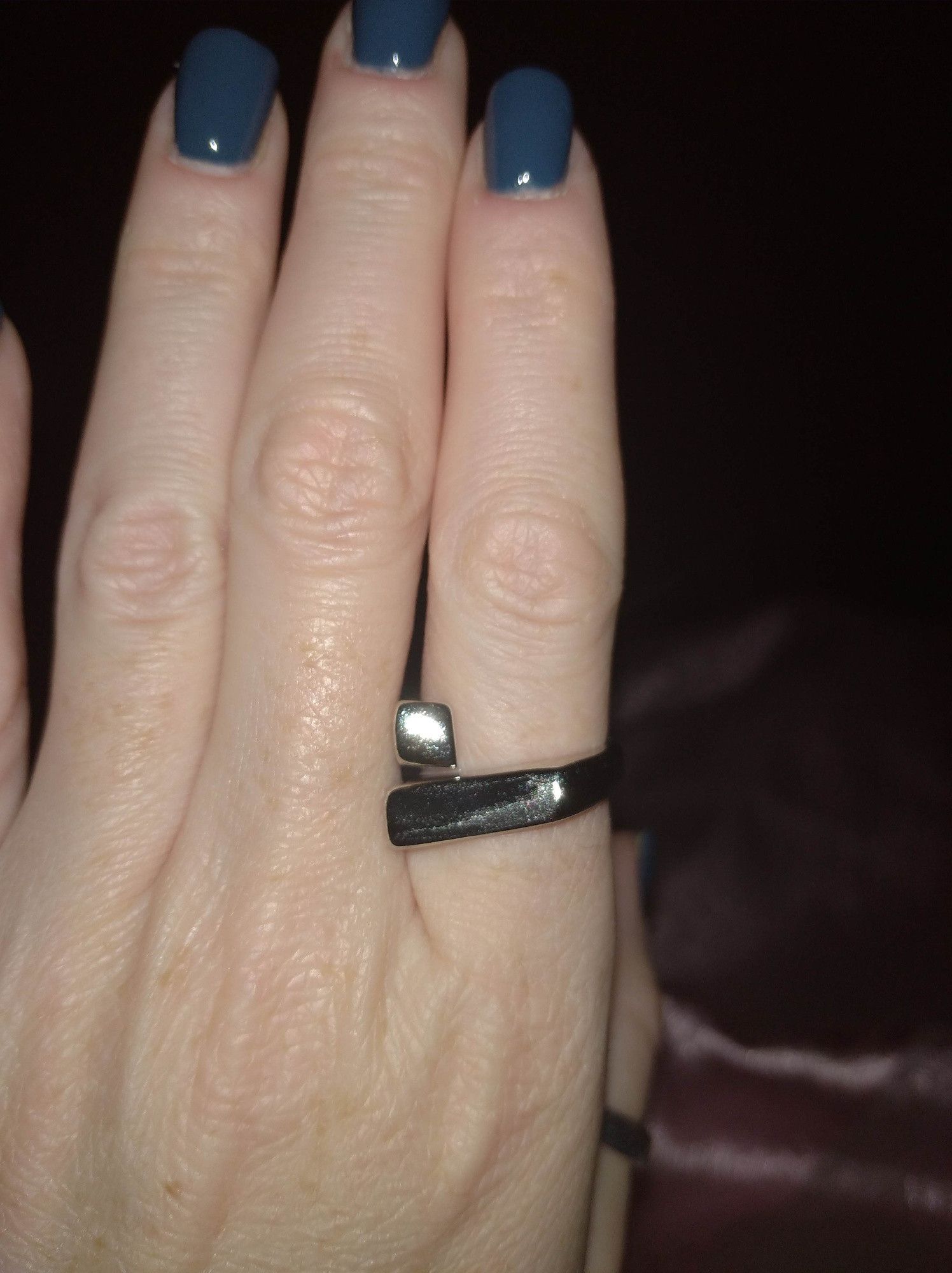 Jewelry Silver Color Irregular Rings Size ONE SIZE - 3 Thumbnail