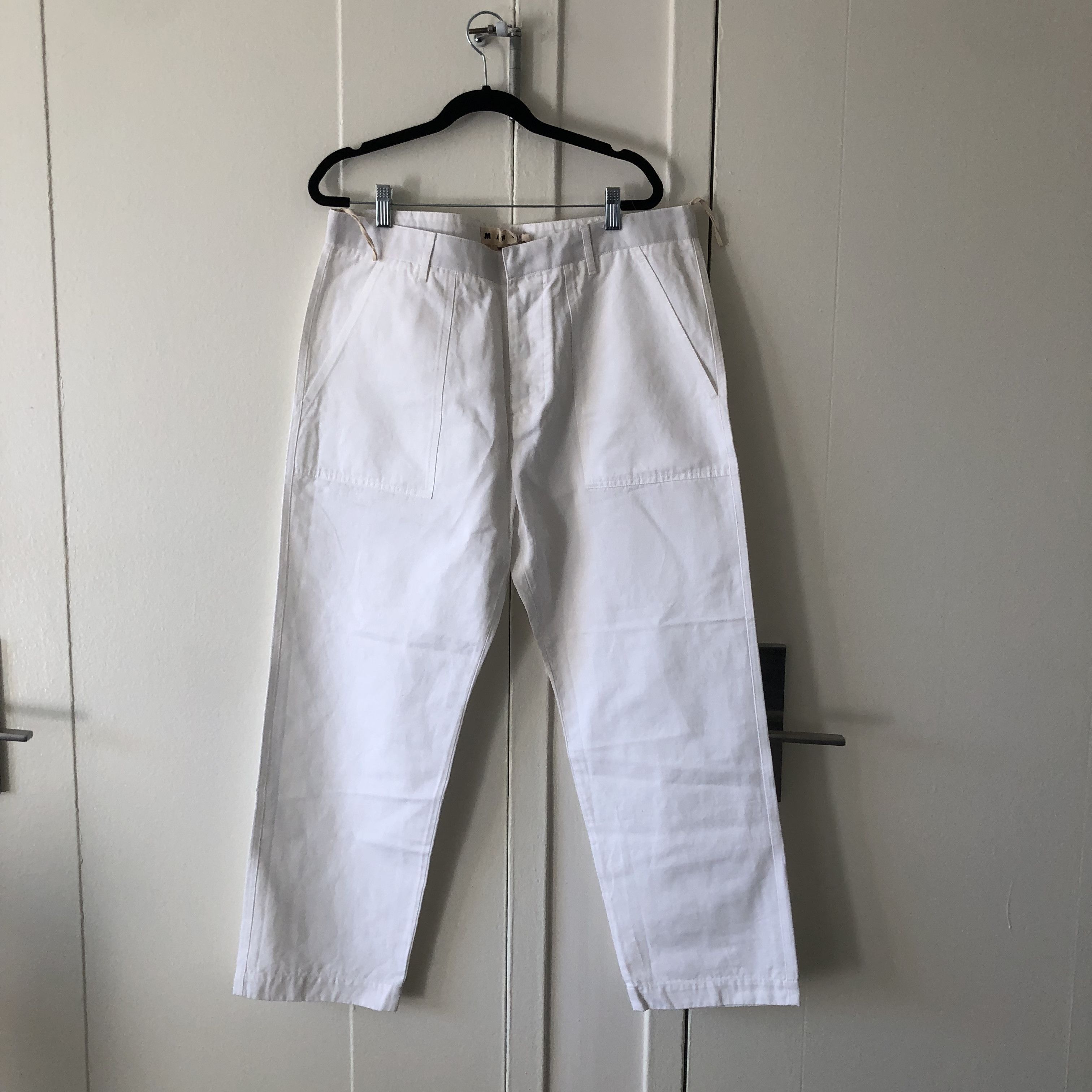 image of Marni Painter Pants in White, Men's (Size 36)