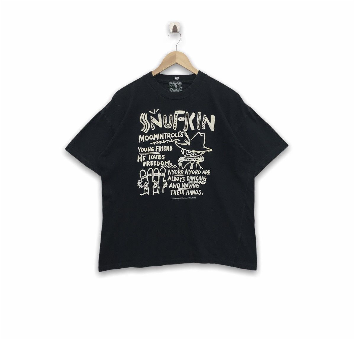 Cartoon Network × Japanese Brand × Vintage Rare!! Vintage 1990 Snufkin Moomintrolls Big Printed Tshirt Size US L / EU 52-54 / 3 - 1 Thumbnail