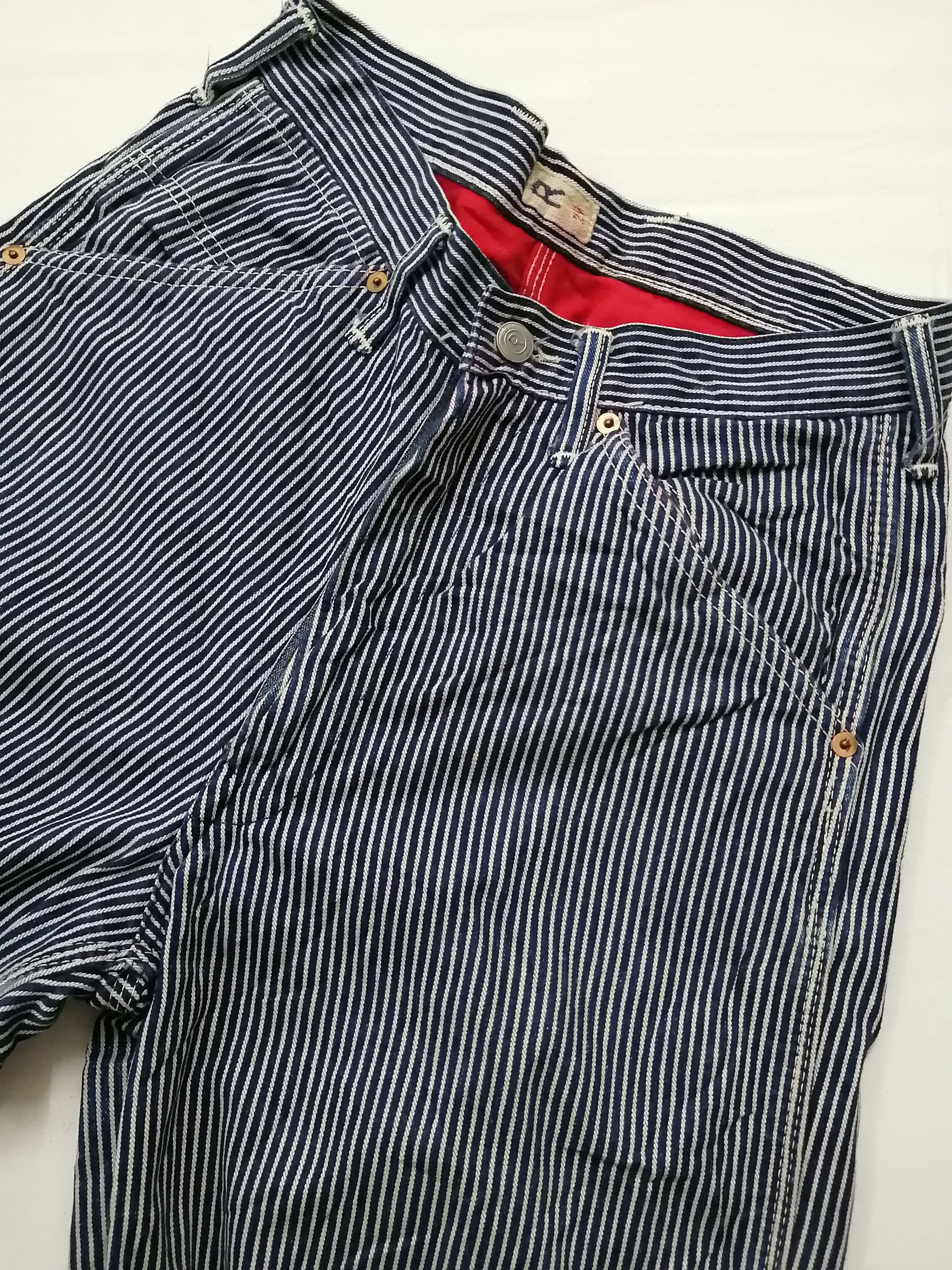 45rpm Vintage R by 45rpm Hickory Stripe Jeans Size US 29 - 9 Thumbnail